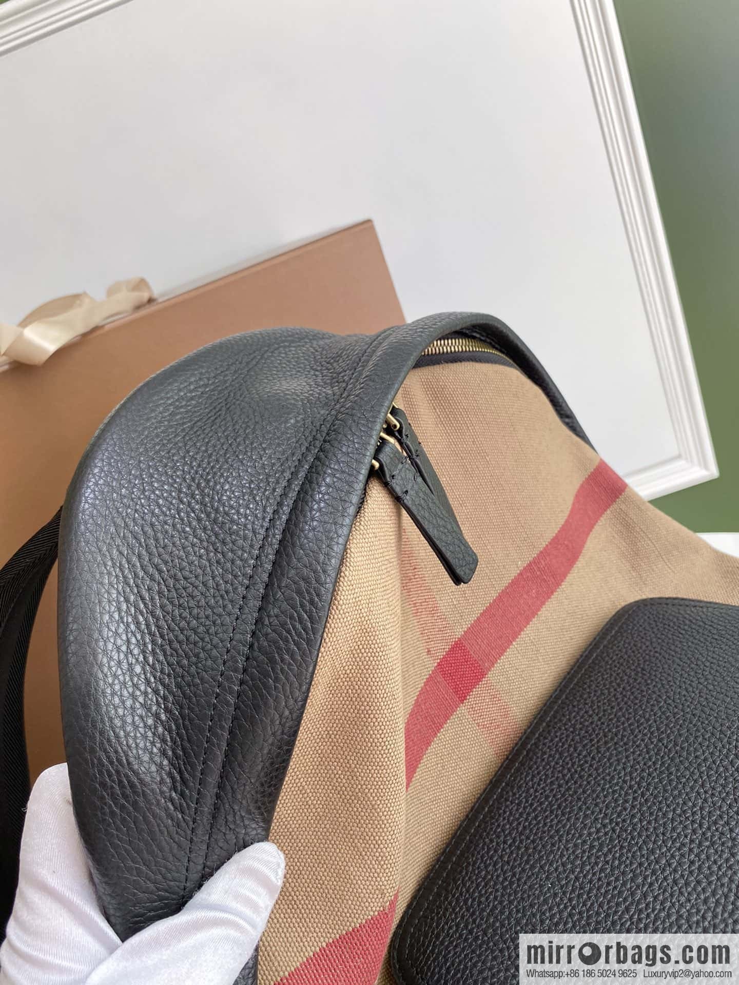 Burberry Burberry Canvas plaid backpack