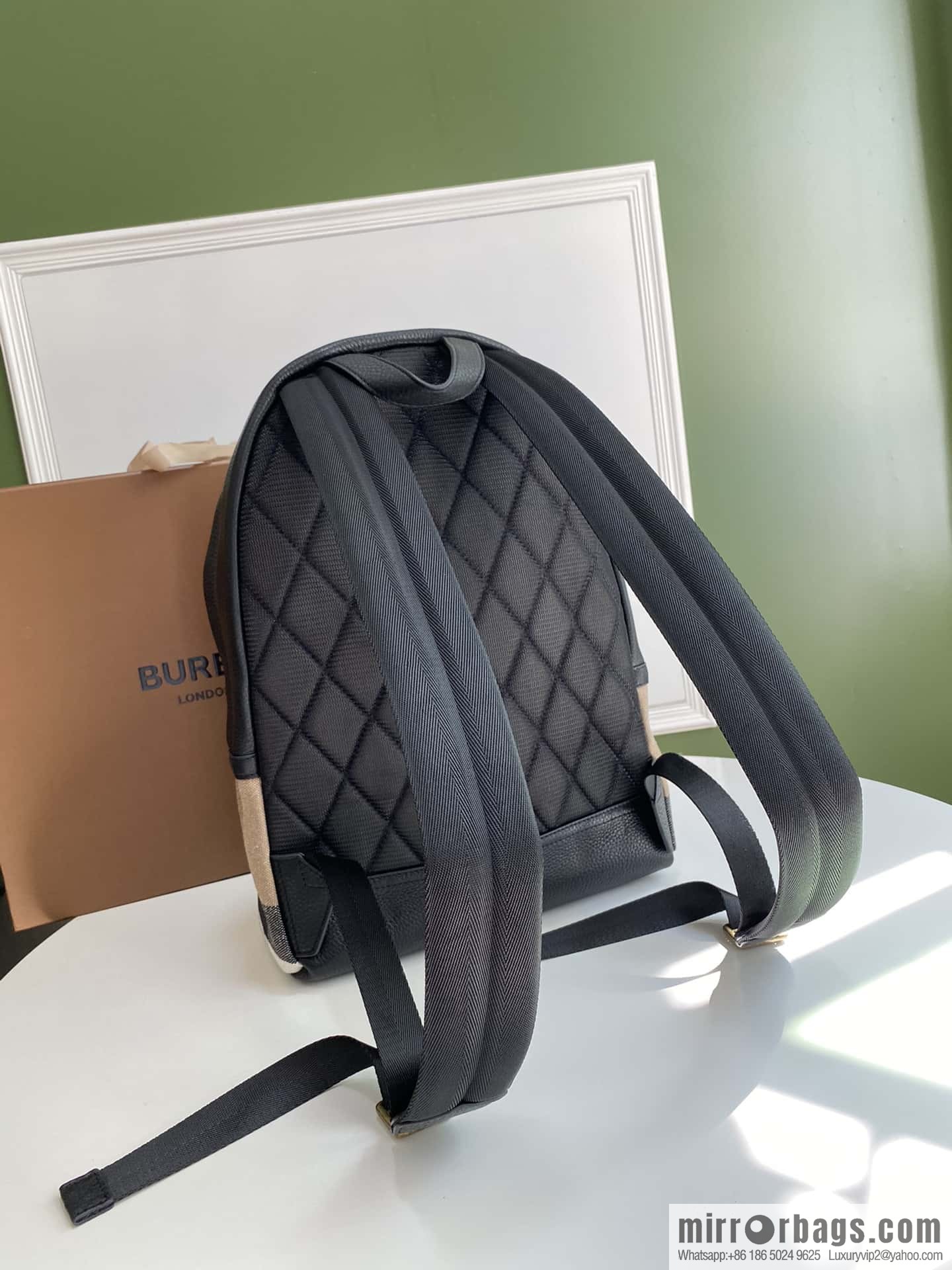 Burberry Burberry Canvas plaid backpack