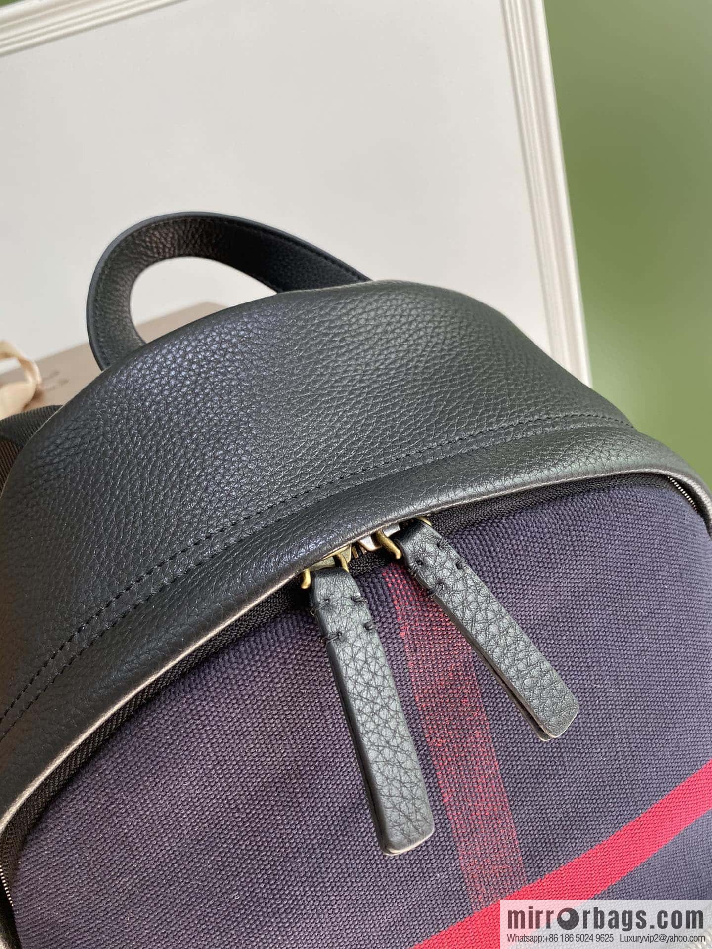 Burberry Burberry Canvas plaid backpack blue