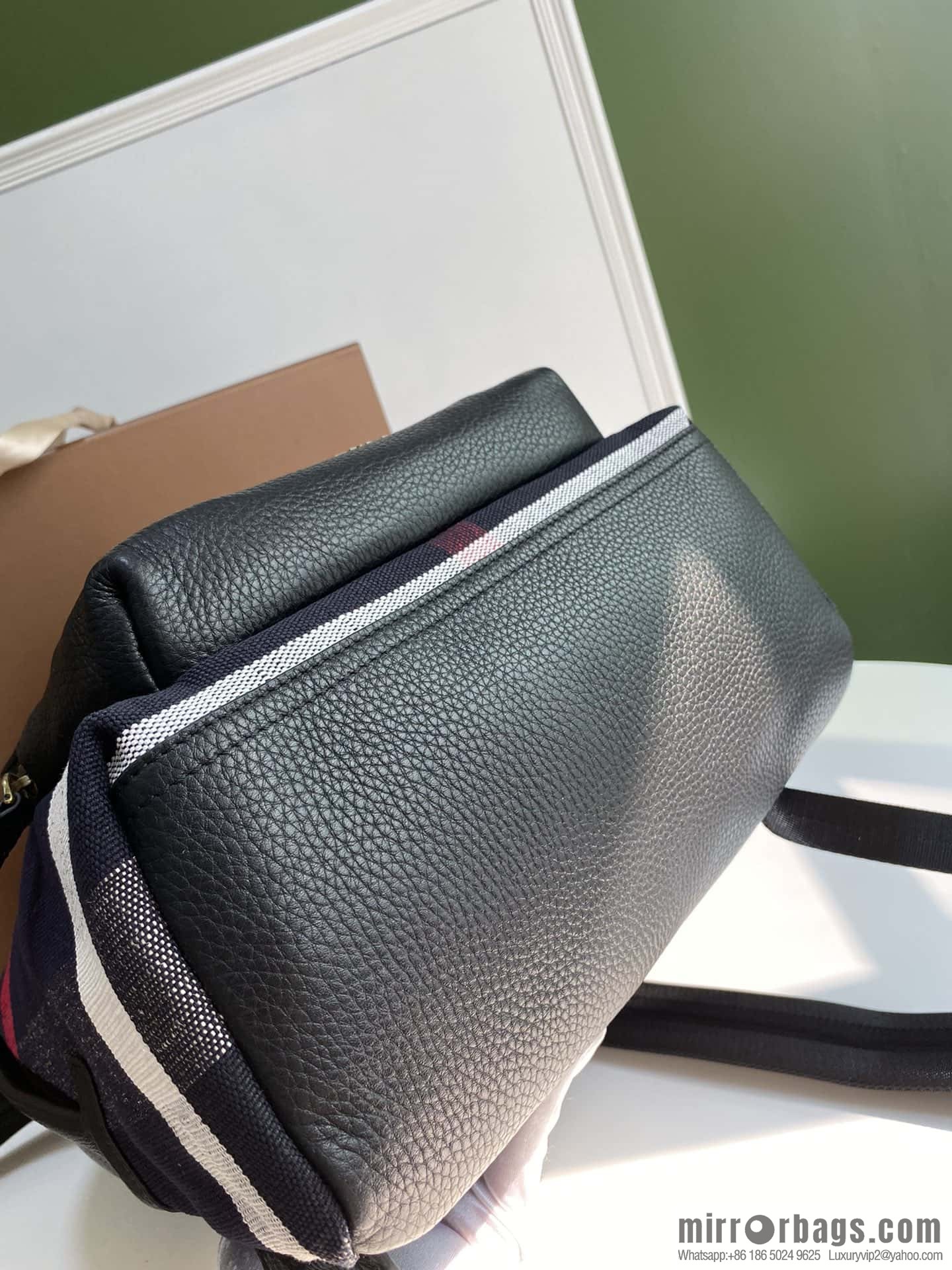 Burberry Burberry Canvas plaid backpack blue