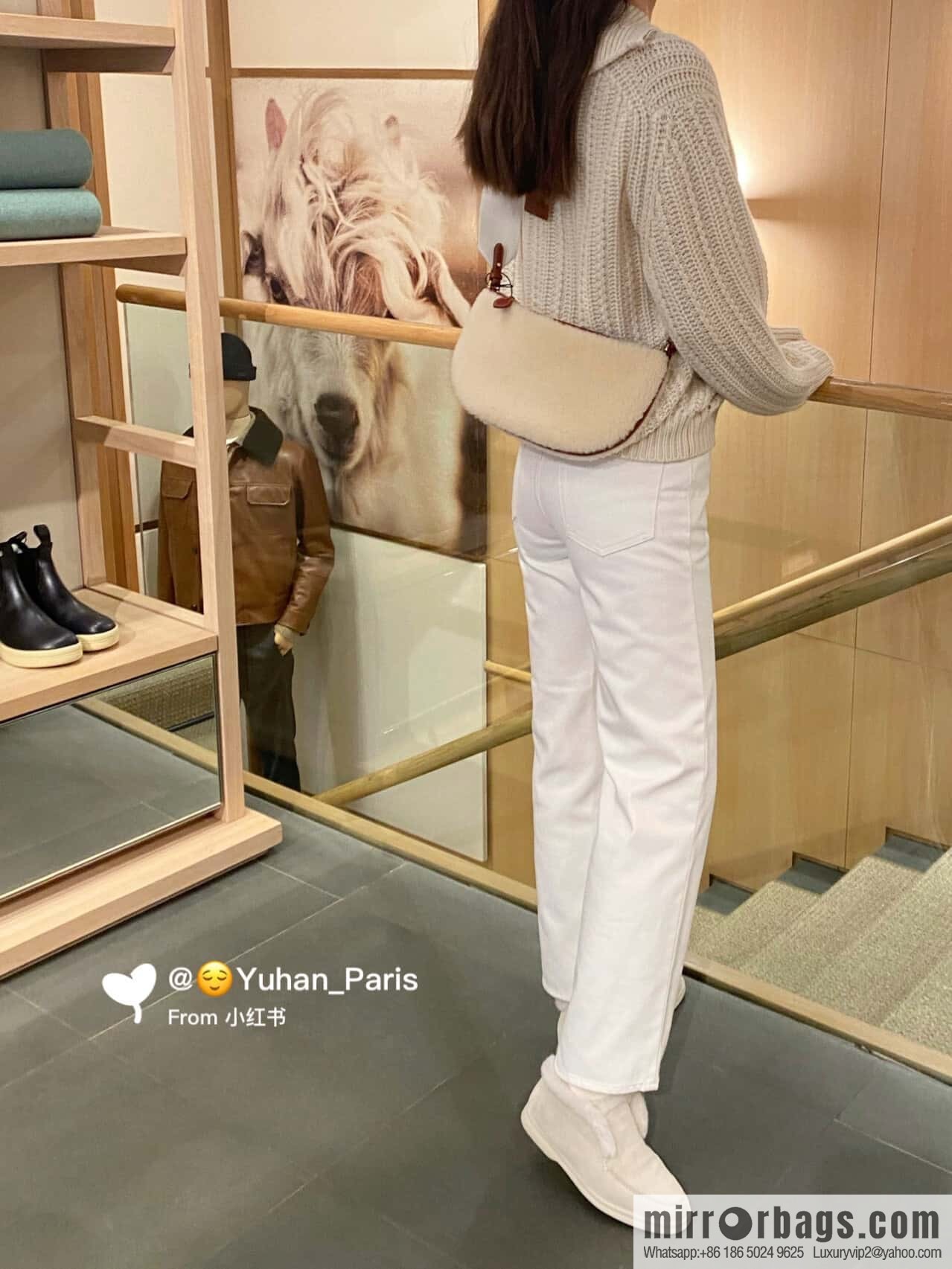 Loro Piana nutria fur high-top fluffy shoes