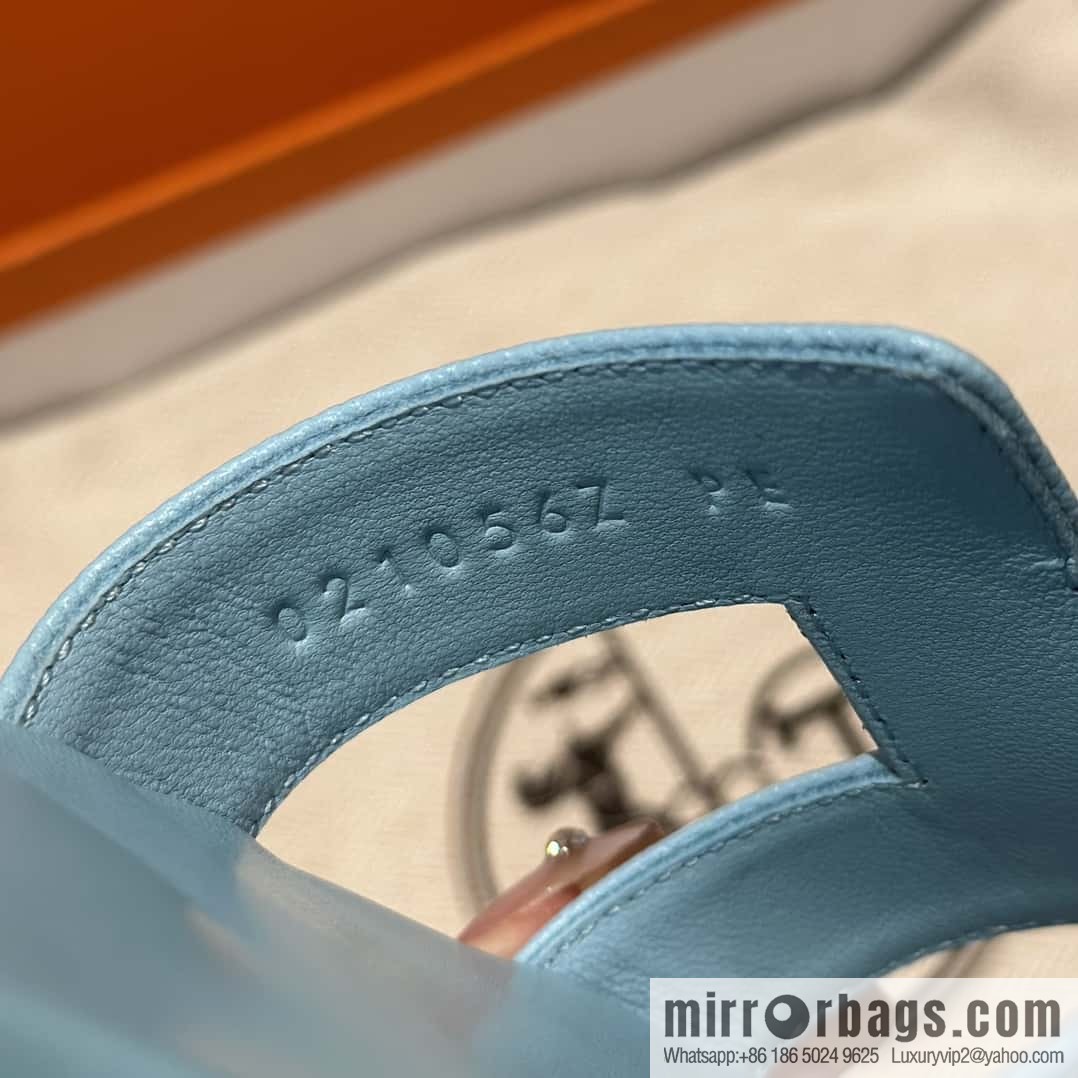 Hermès leather outsole H slippers