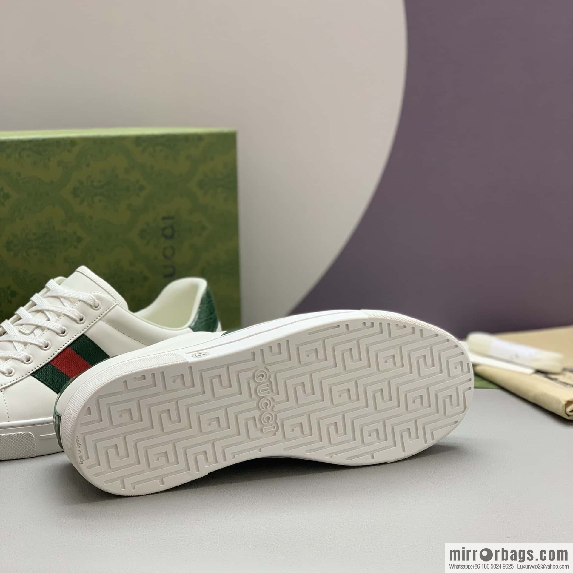 GUCCI men's casual white shoes
