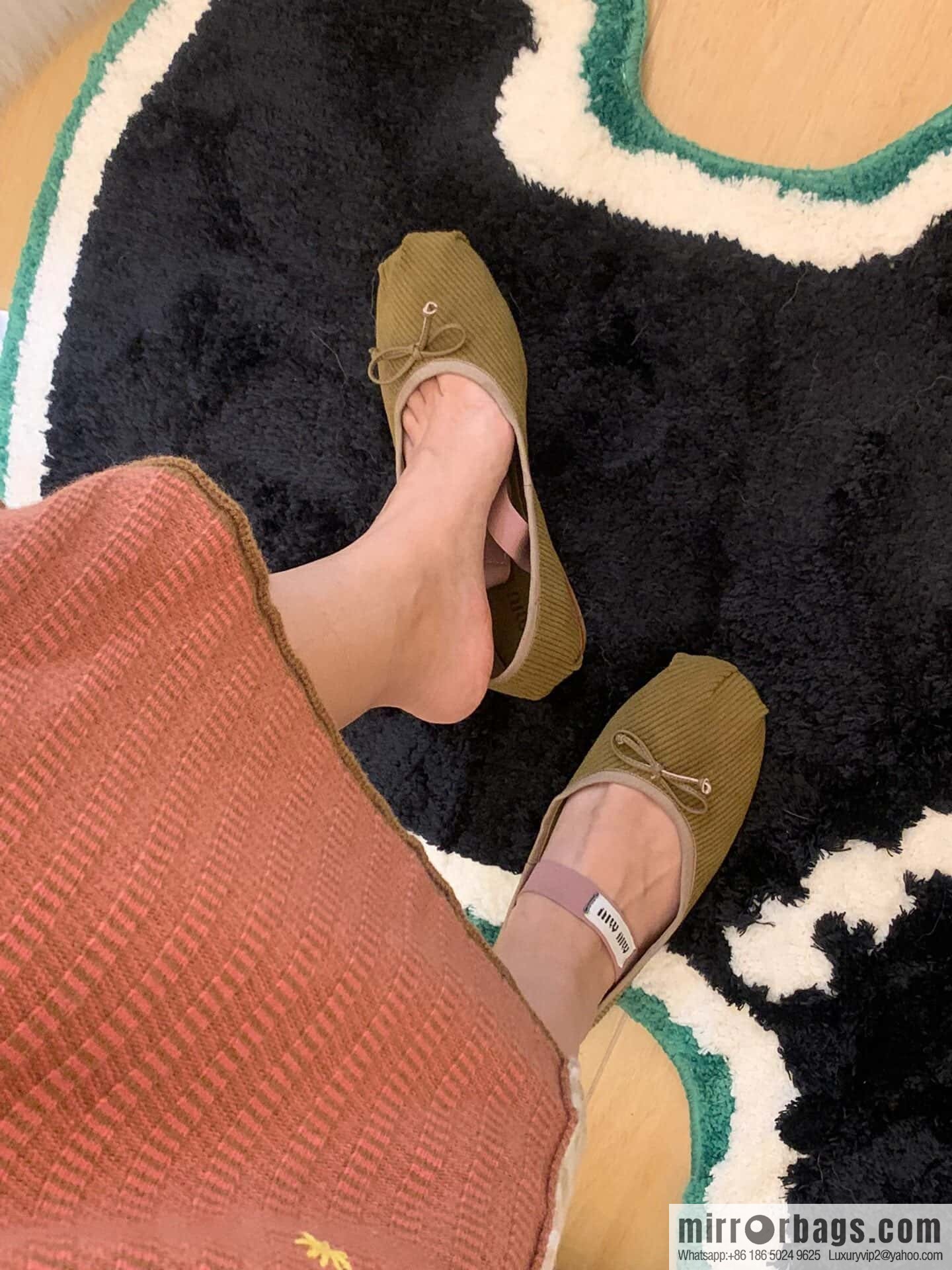 Miu Miu Miu French Corduroy Fairy Ballet Shoes