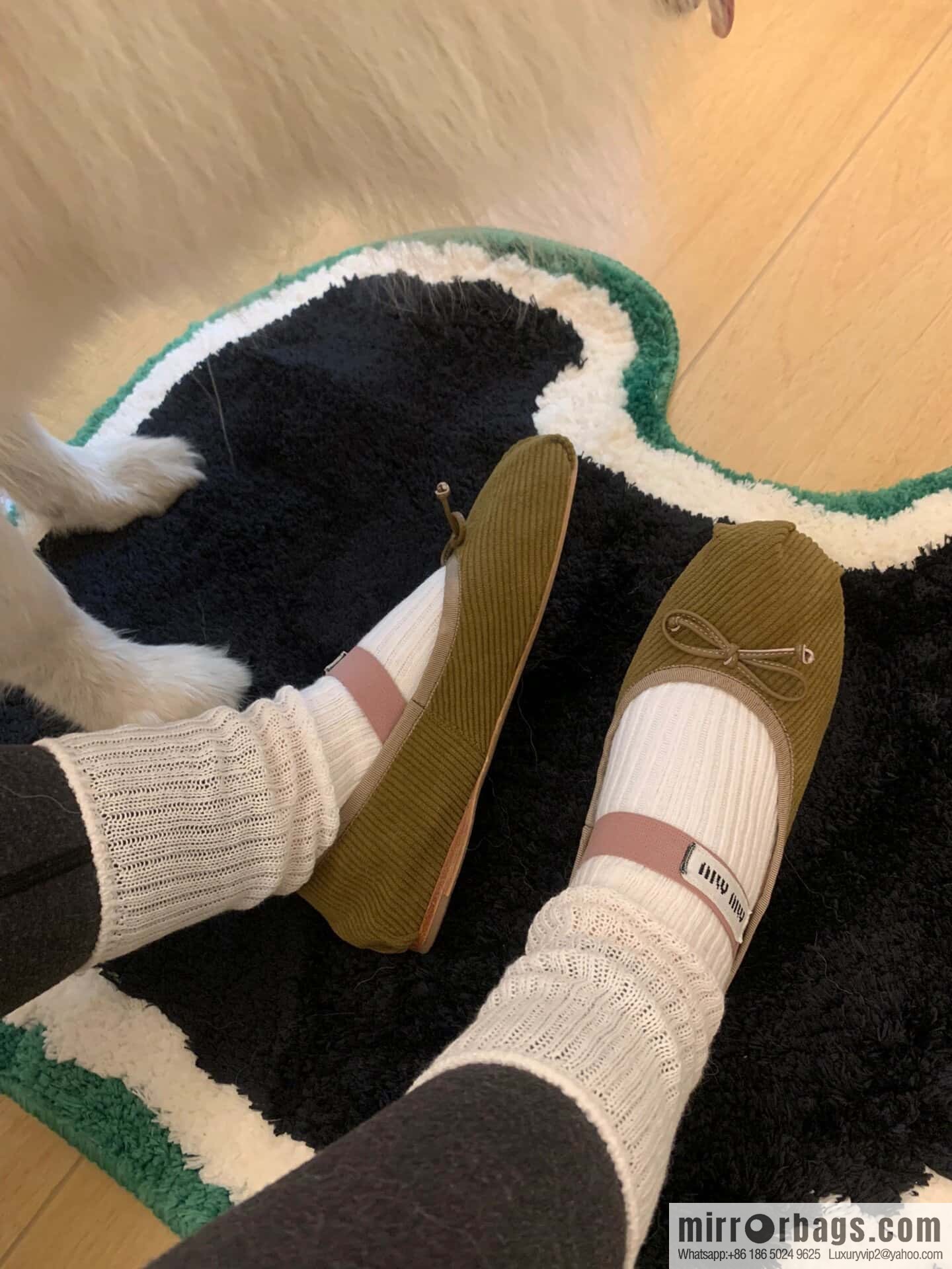 Miu Miu Miu French Corduroy Fairy Ballet Shoes