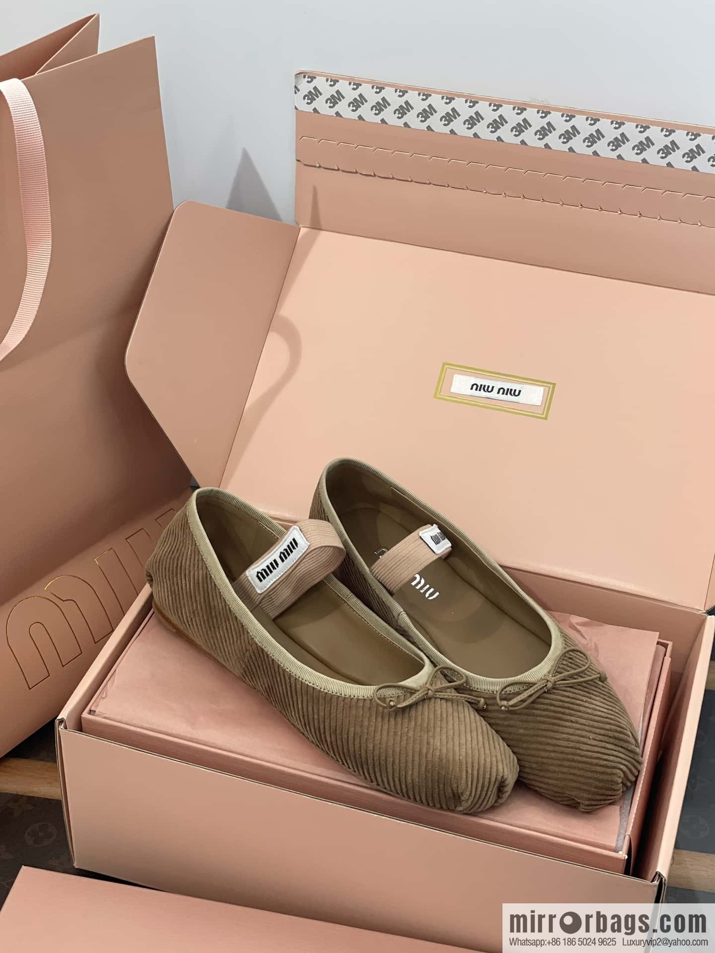 Miu Miu Miu French Corduroy Fairy Ballet Shoes