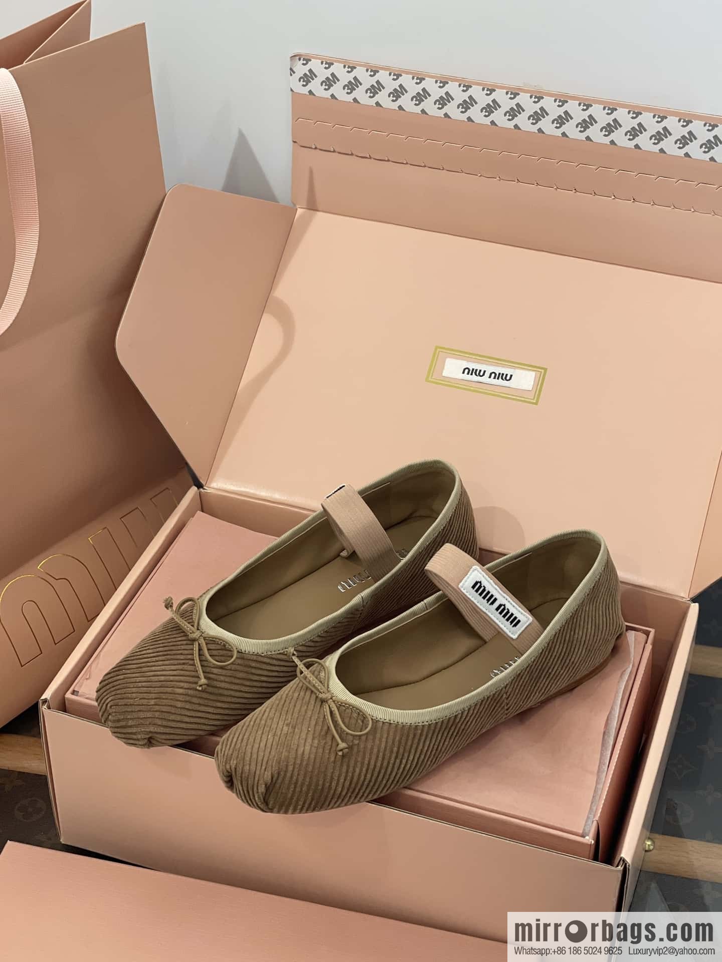 Miu Miu Miu French Corduroy Fairy Ballet Shoes
