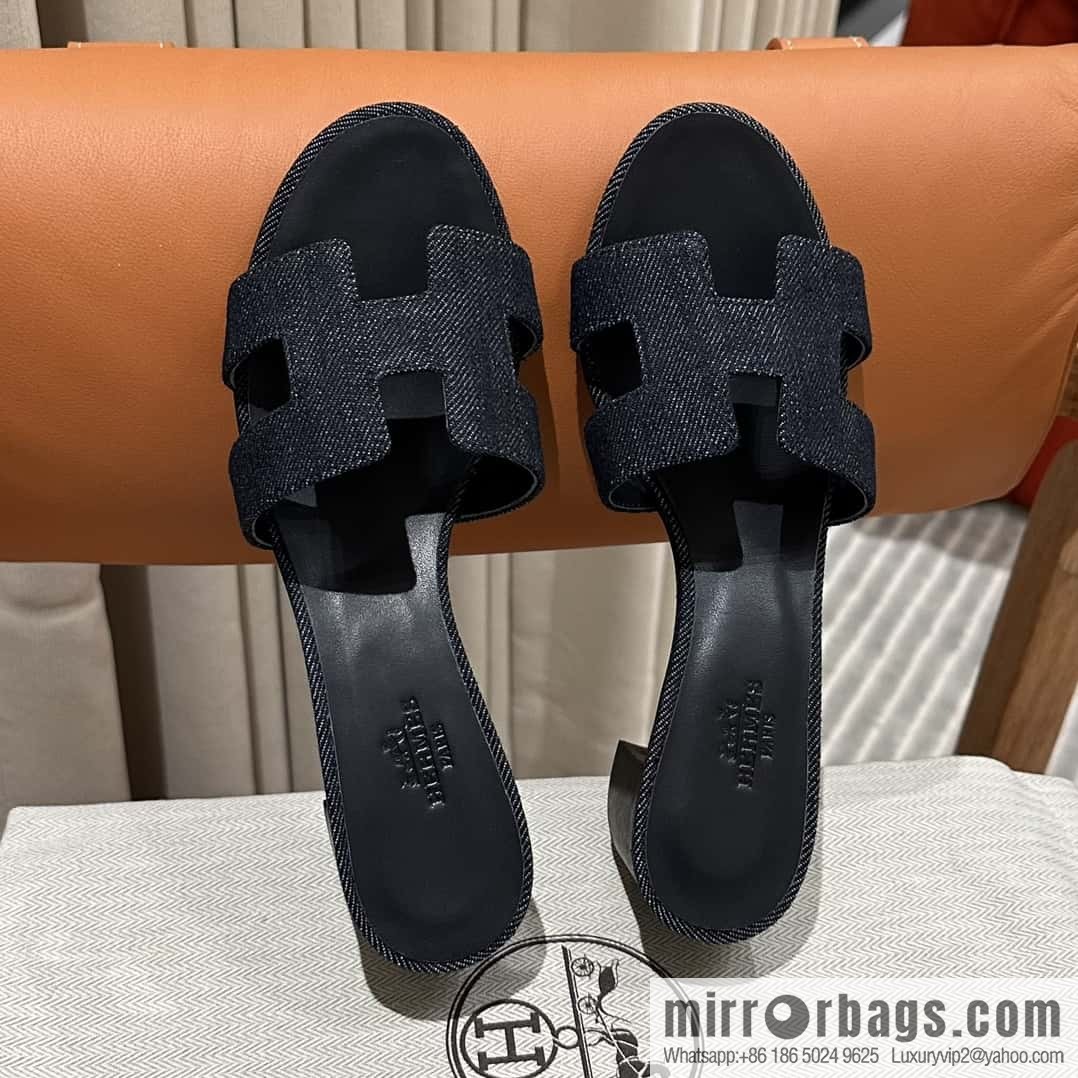 Hermès' latest denim high heels