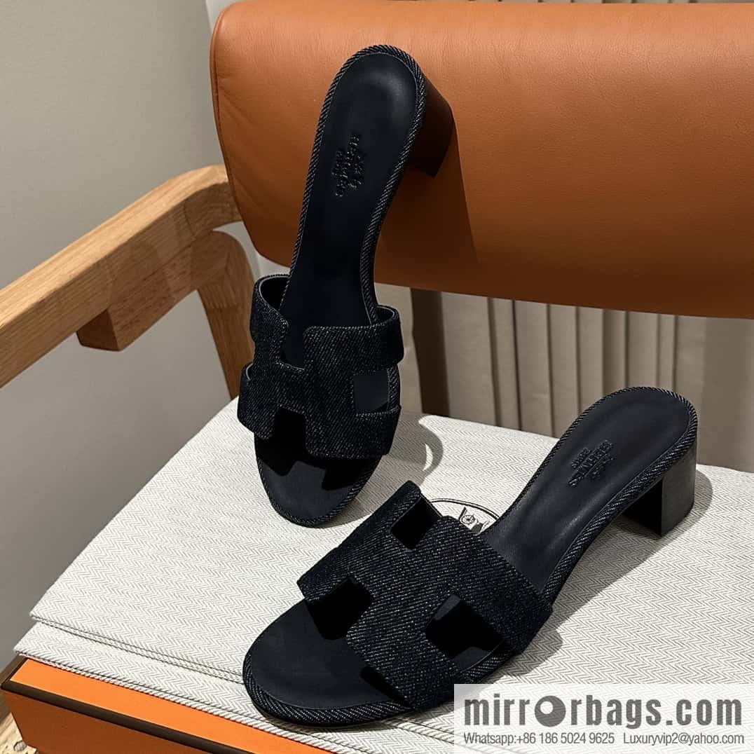 Hermès' latest denim high heels