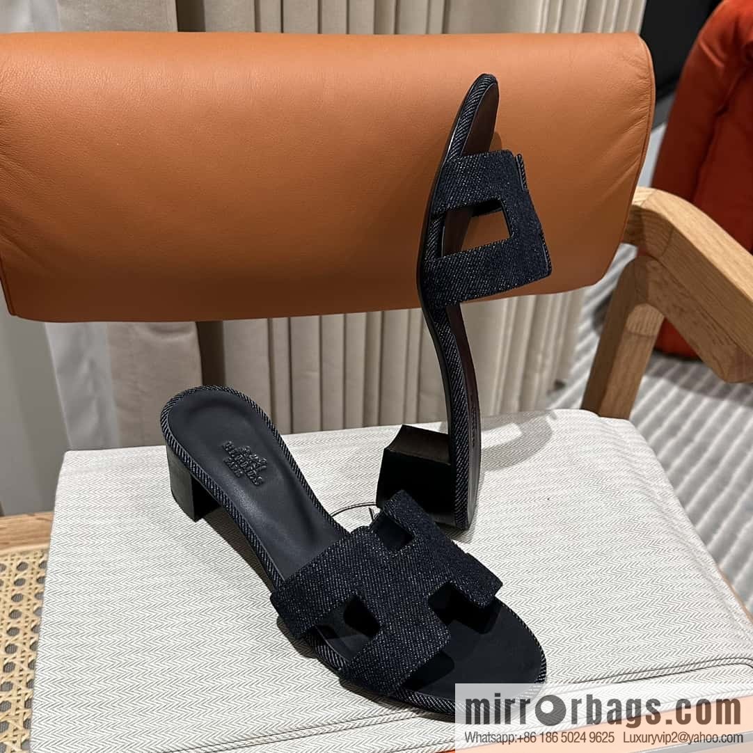 Hermès' latest denim high heels