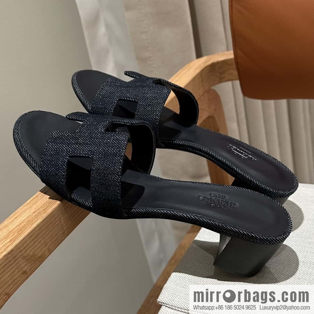 Hermès' latest denim high heels