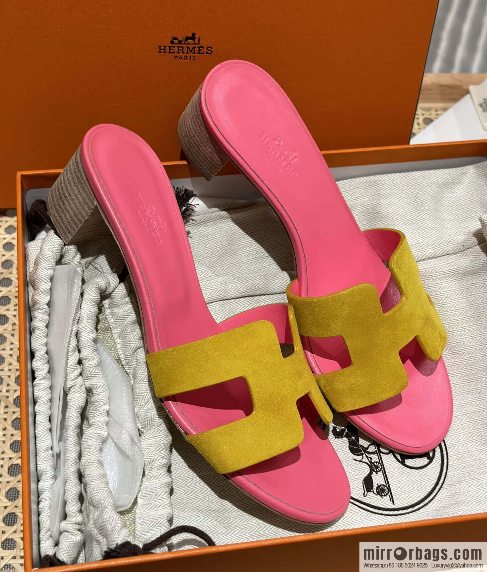 Hermès color-matching high heels