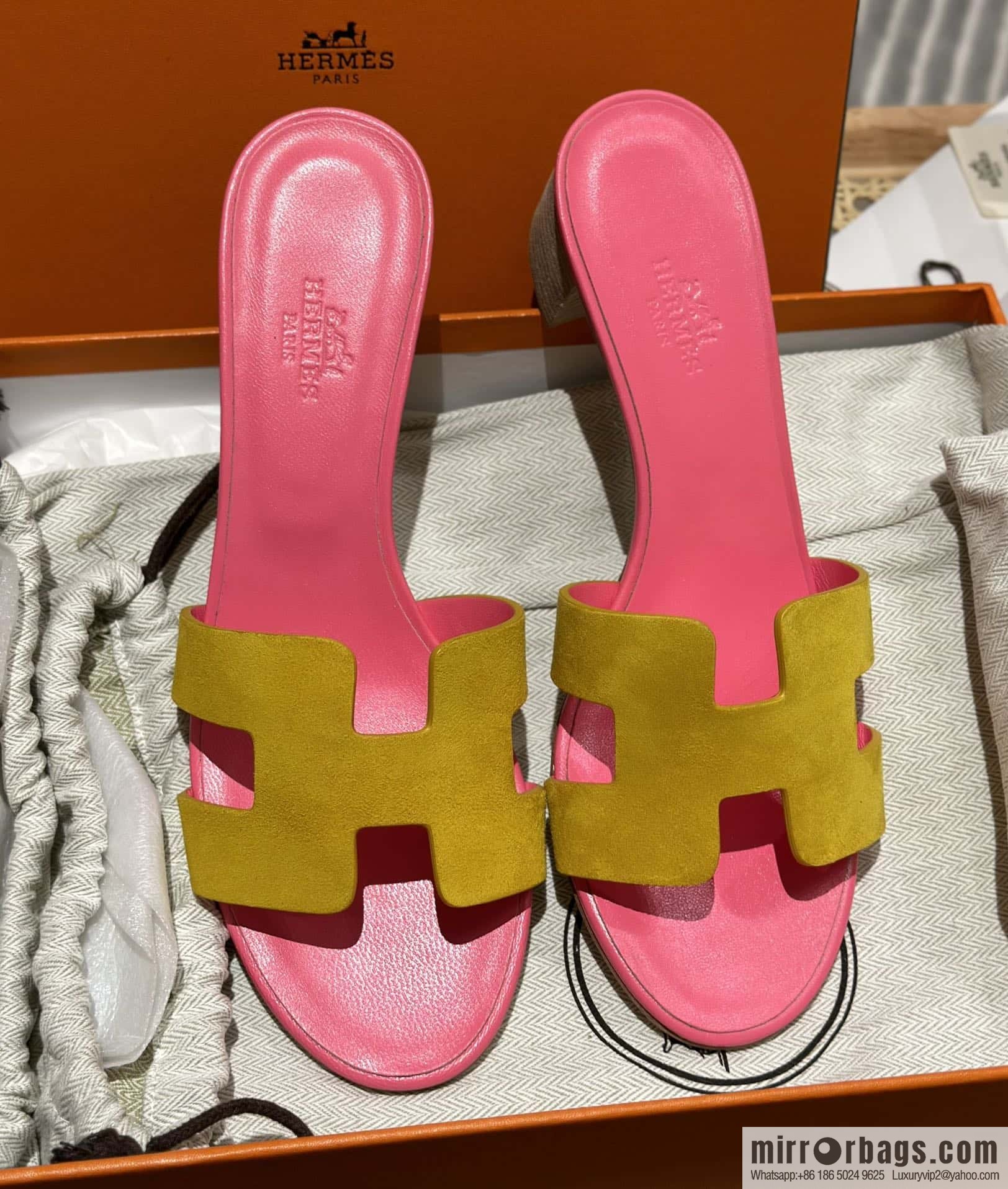 Hermès color-matching high heels