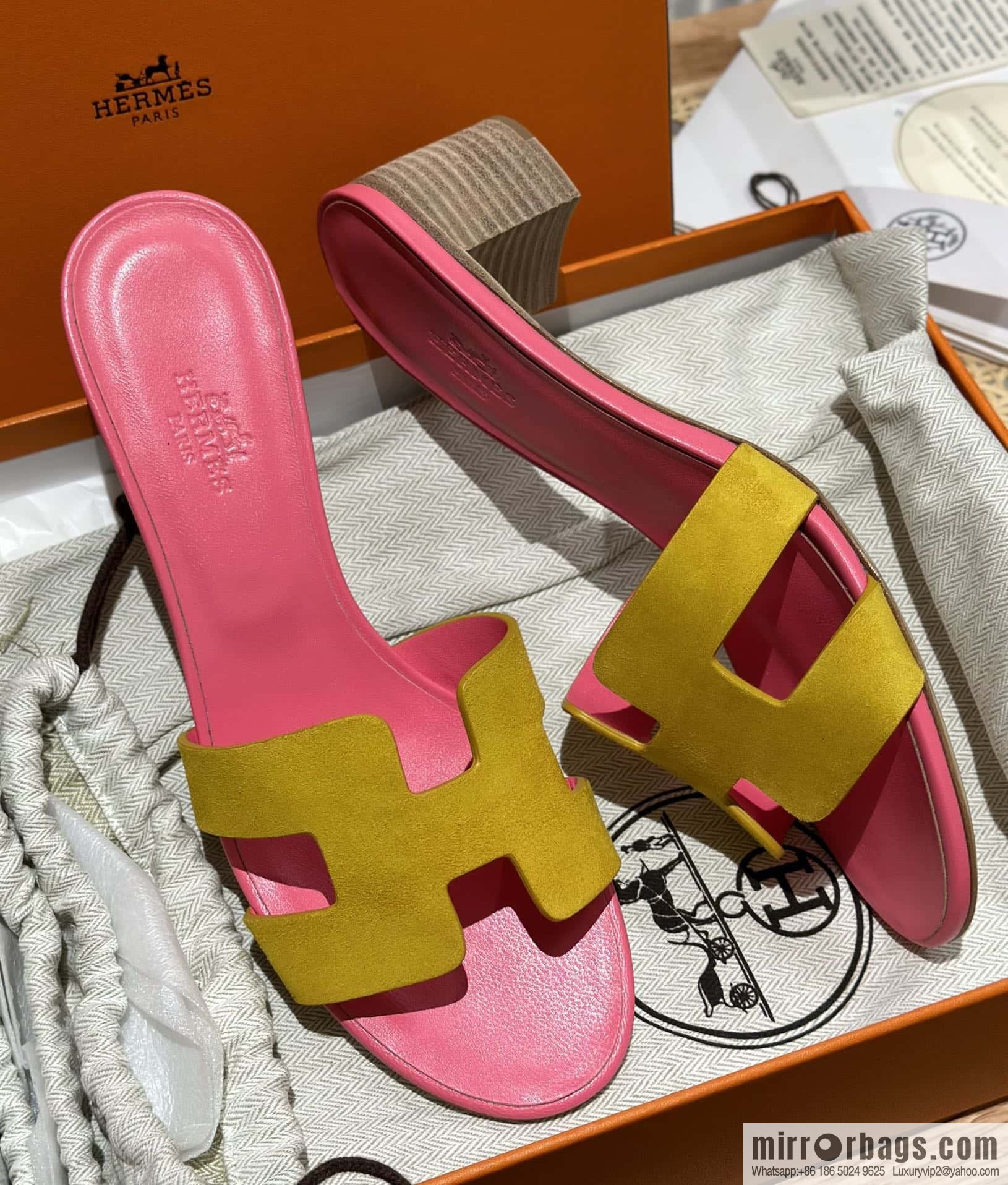 Hermès color-matching high heels