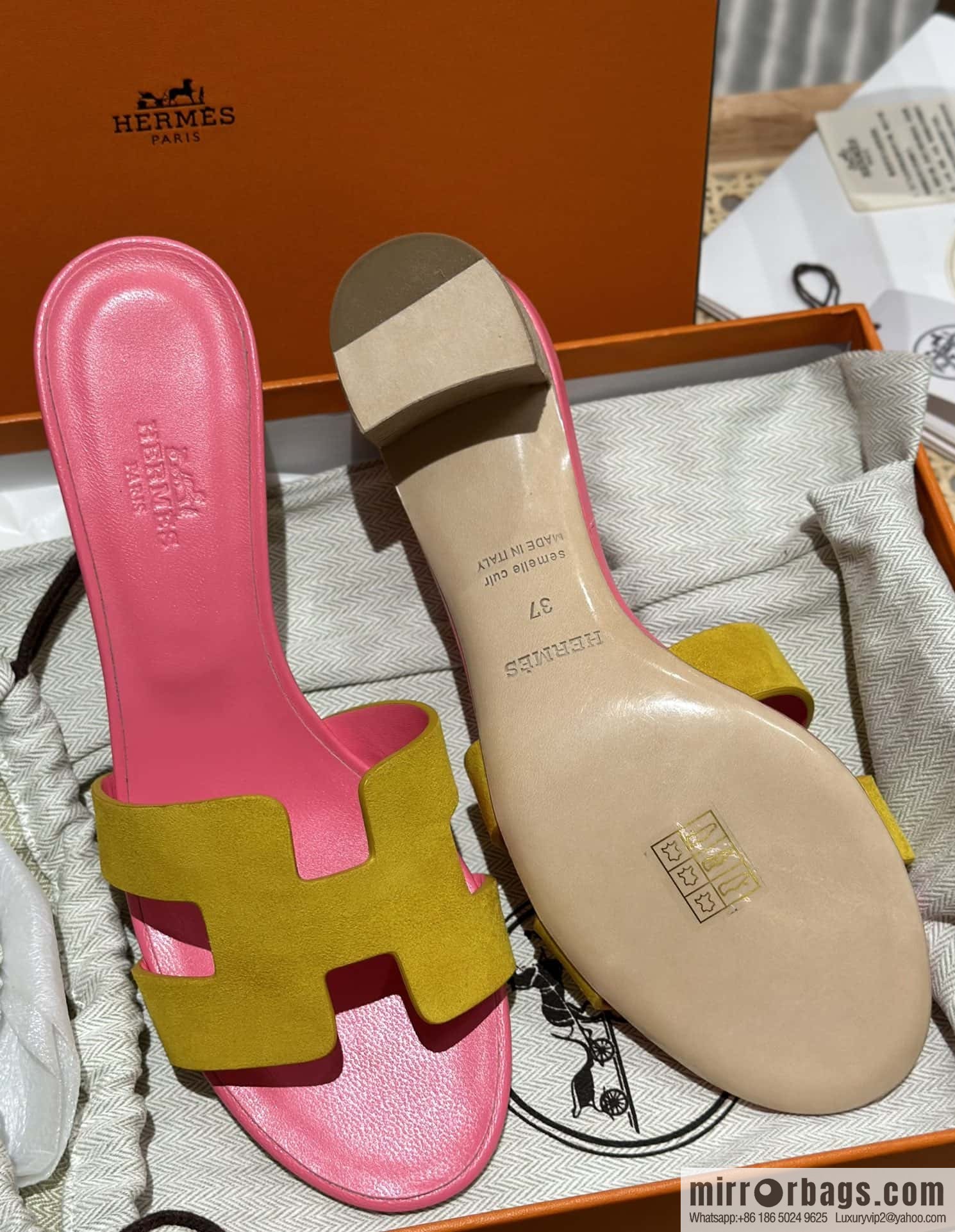 Hermès color-matching high heels