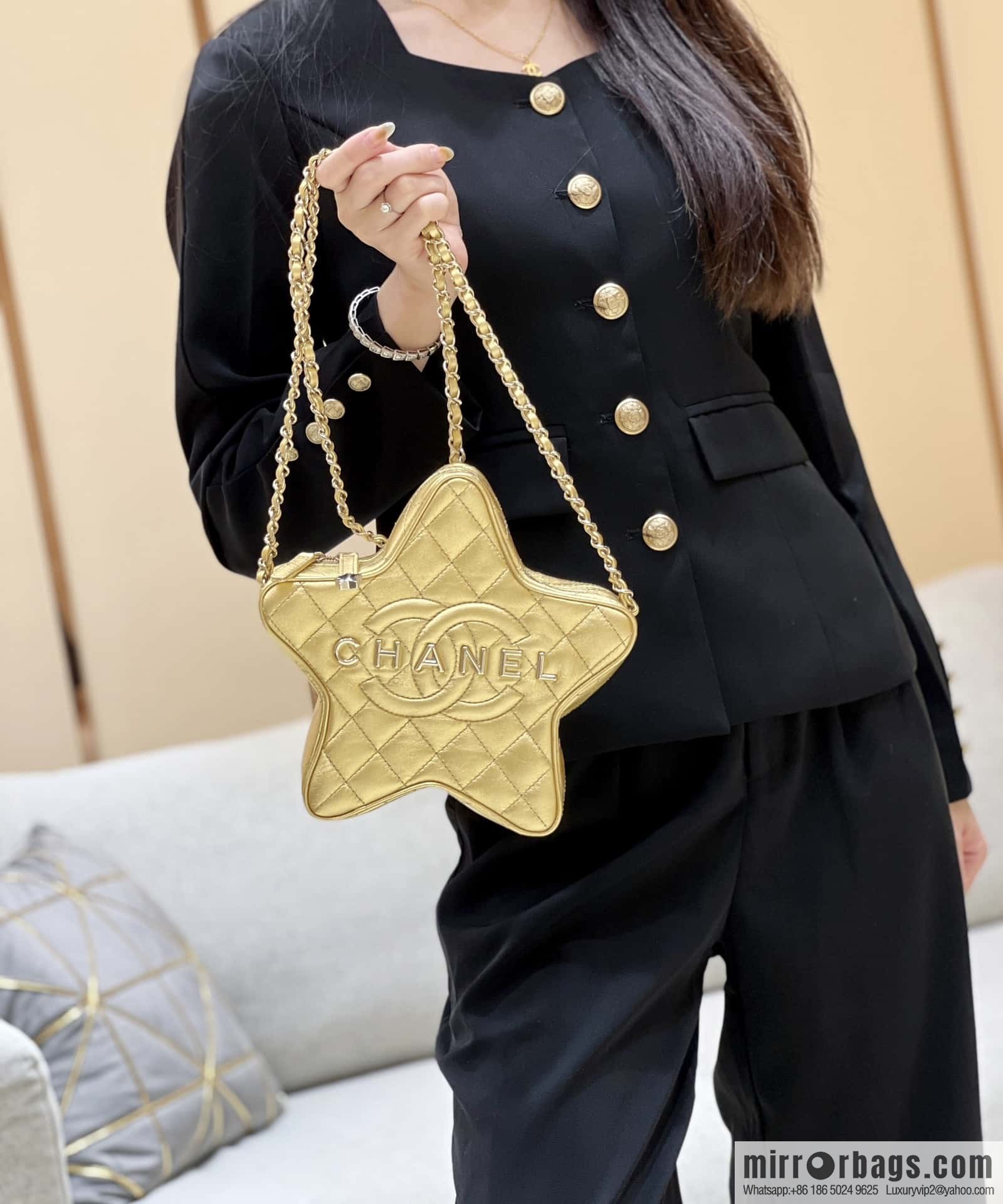 CHANEL 24C early spring vacation series limited edition star bag AS4579 gold