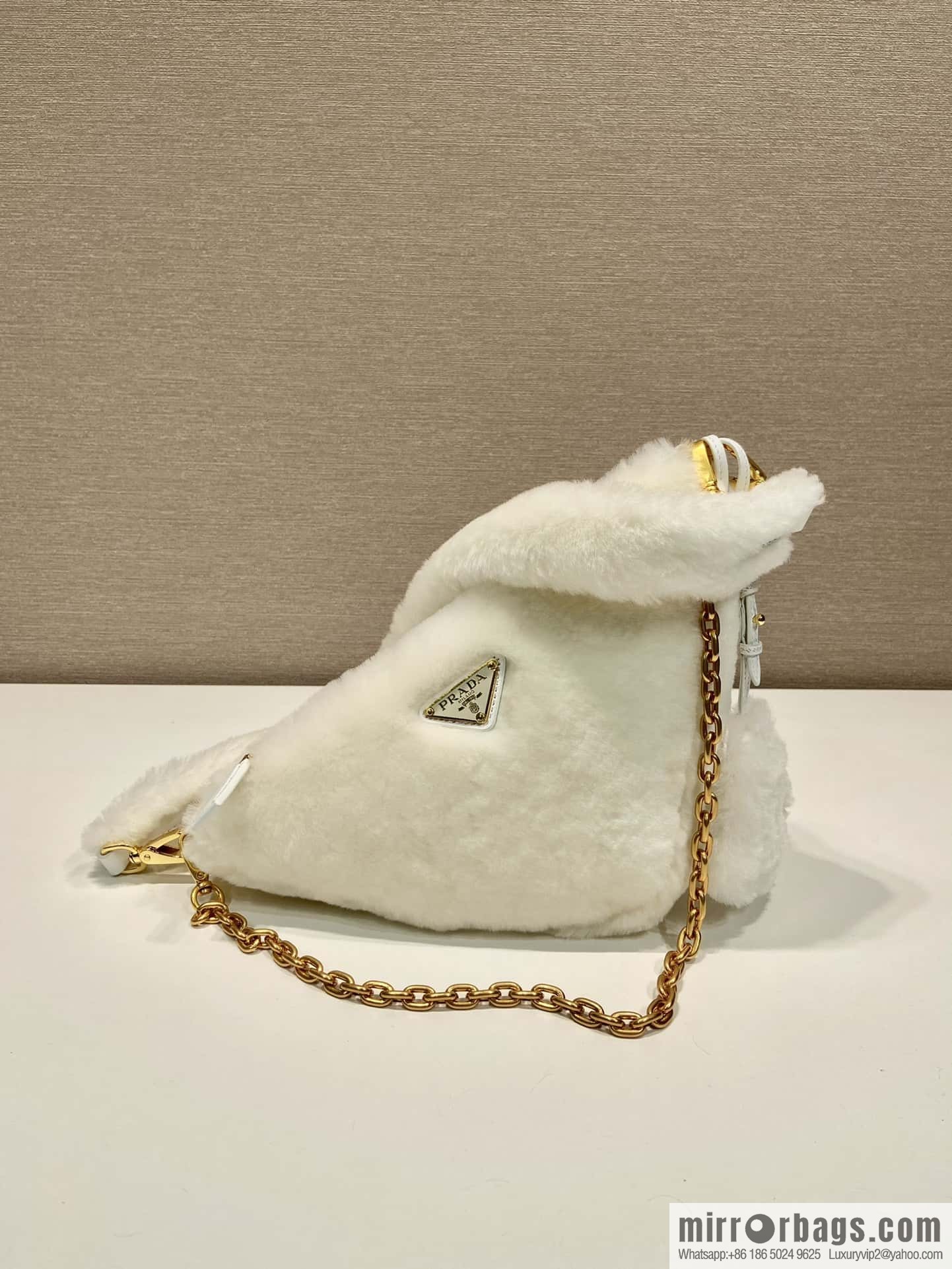PRADA Prada triangle hair bag ๐ 1NQ044 new goat hair