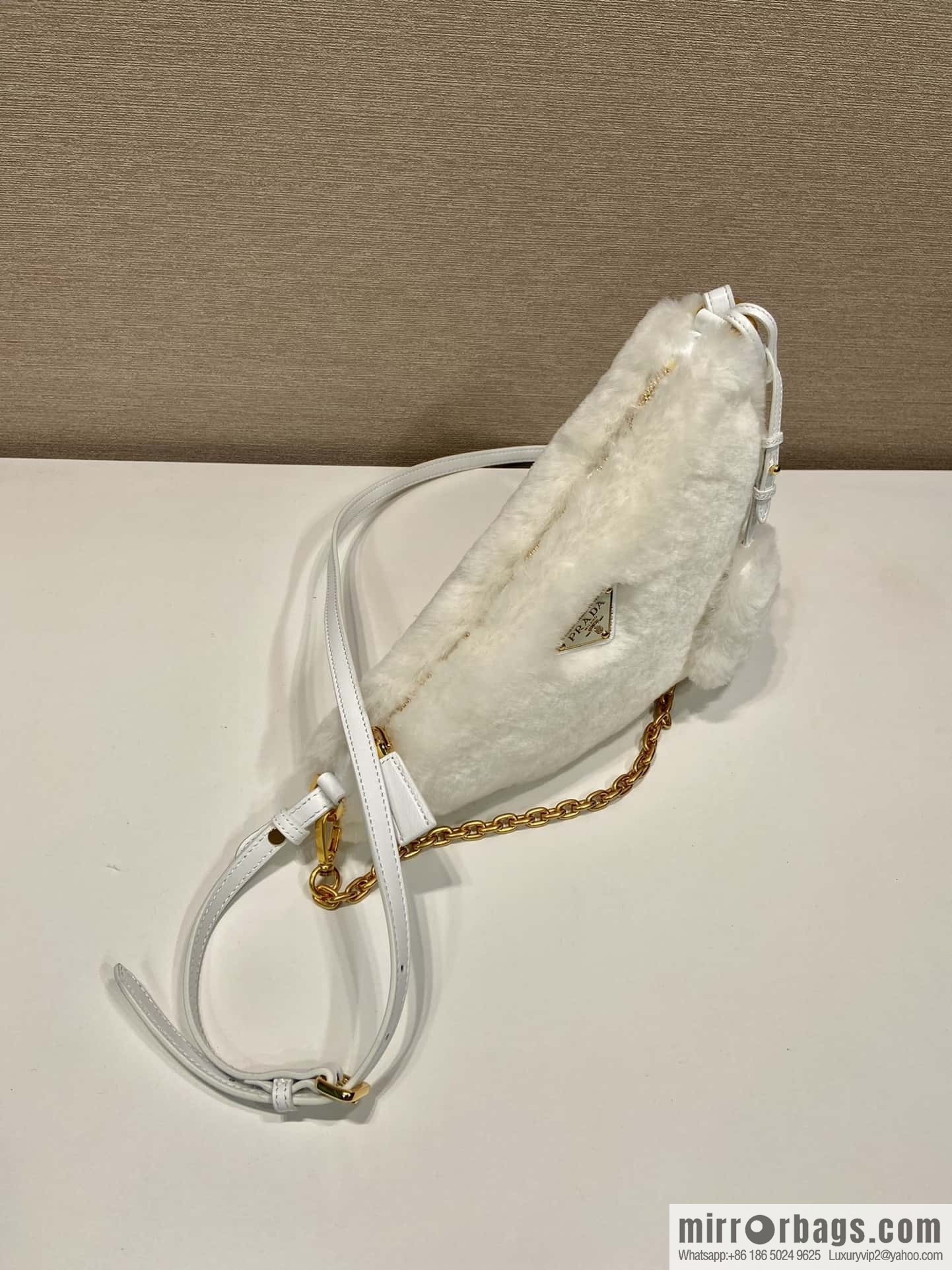 PRADA Prada triangle hair bag ๐ 1NQ044 new goat hair