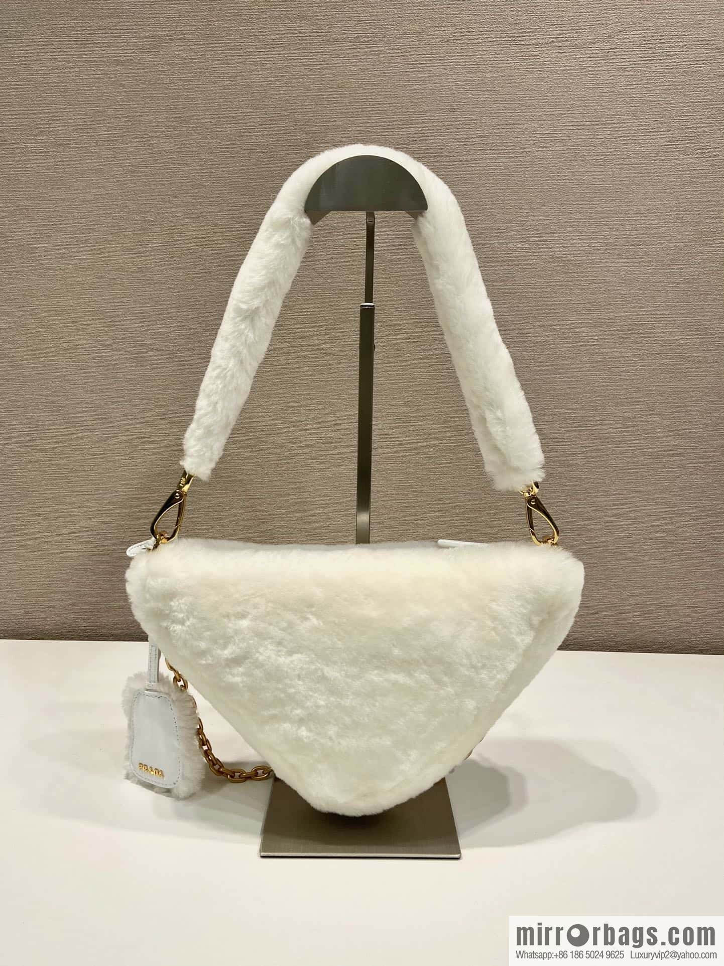 PRADA Prada triangle hair bag ๐ 1NQ044 new goat hair