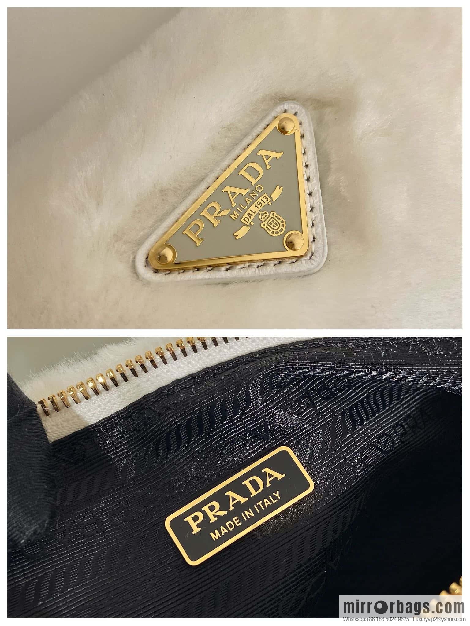 PRADA Prada triangle hair bag ๐ 1NQ044 new goat hair