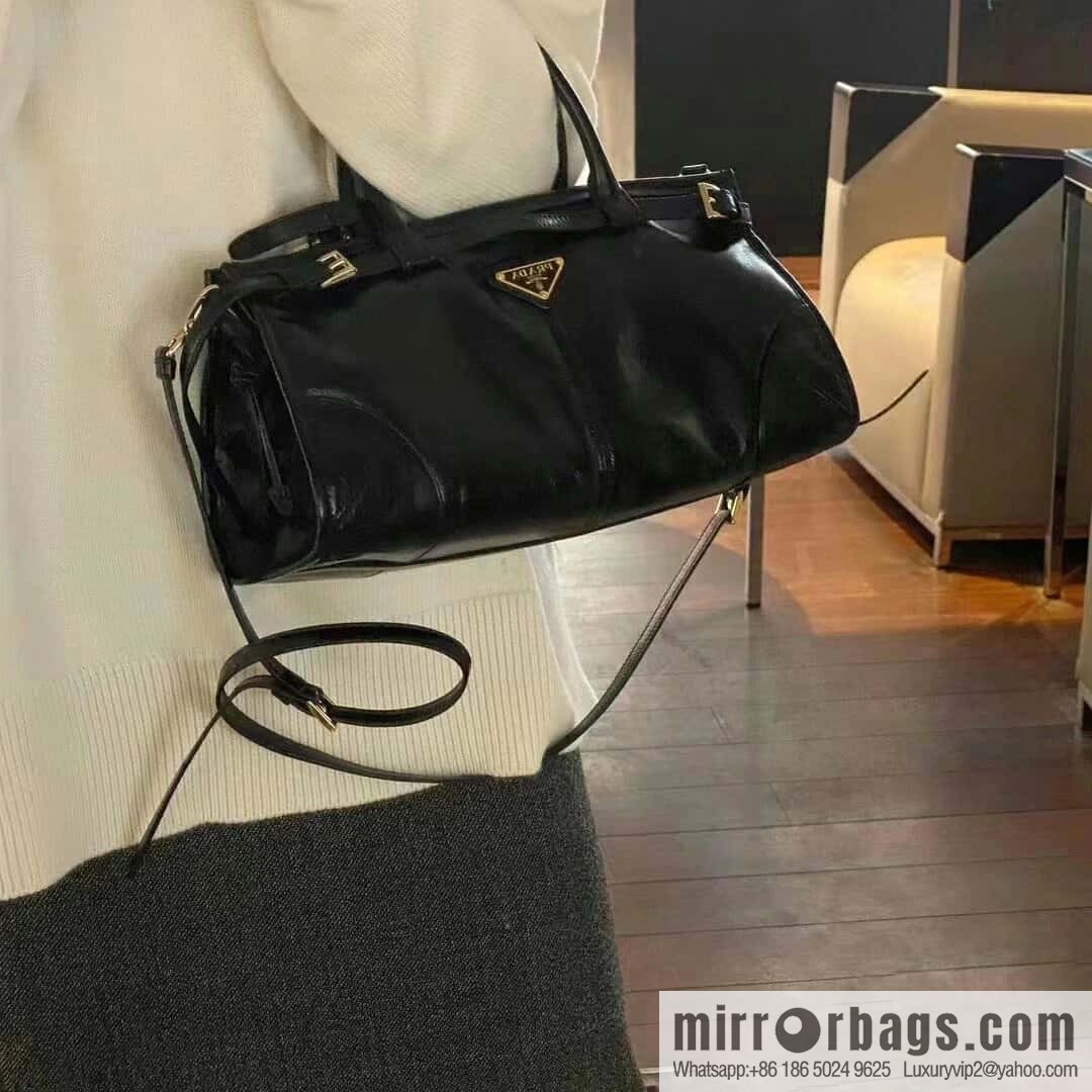 PRADA LusSolf oil wax leather tote bag 🎉 1BA426A portable model (short handle)