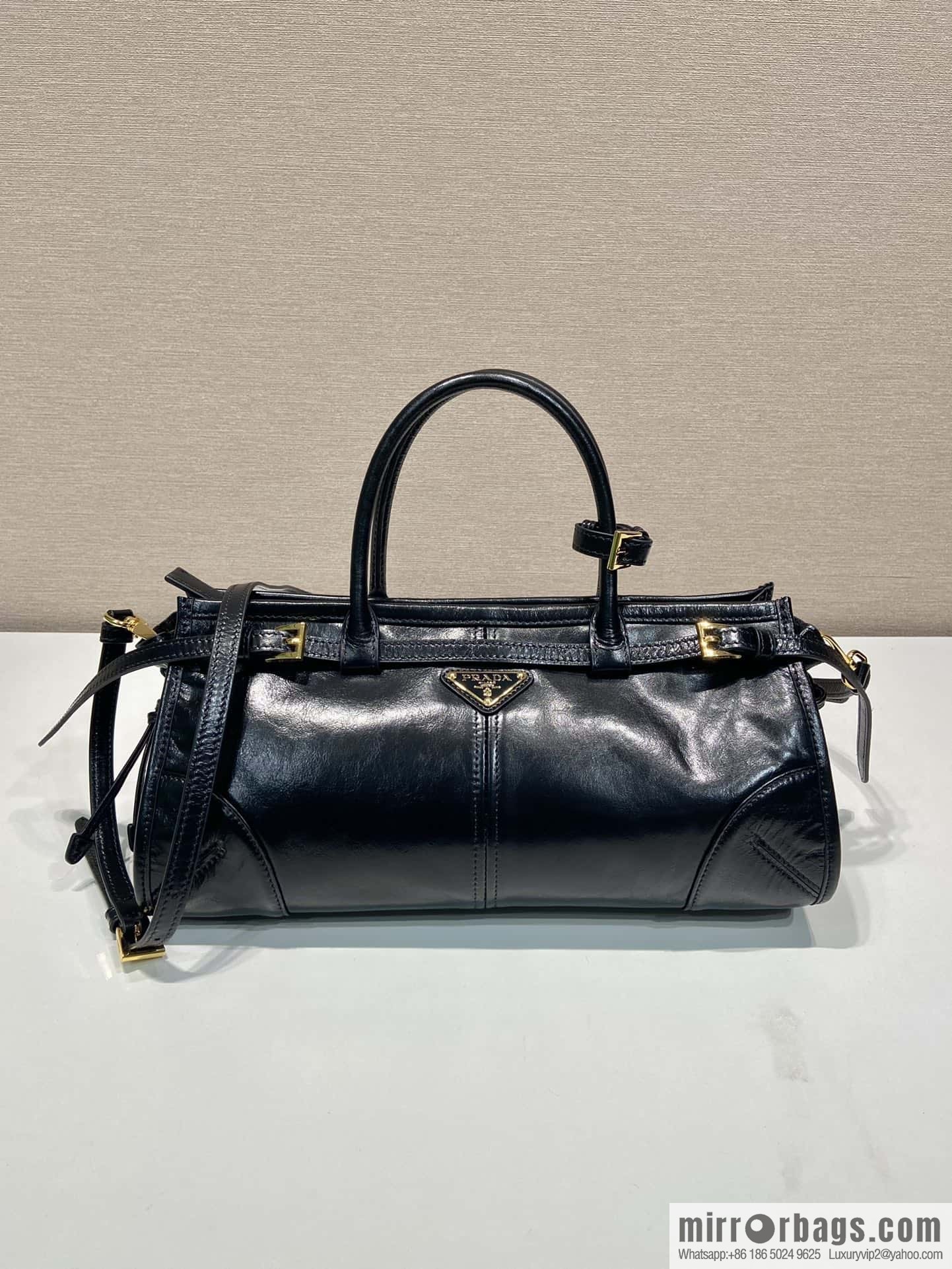 PRADA LusSolf oil wax leather tote bag 🎉 1BA426A portable model (short handle)