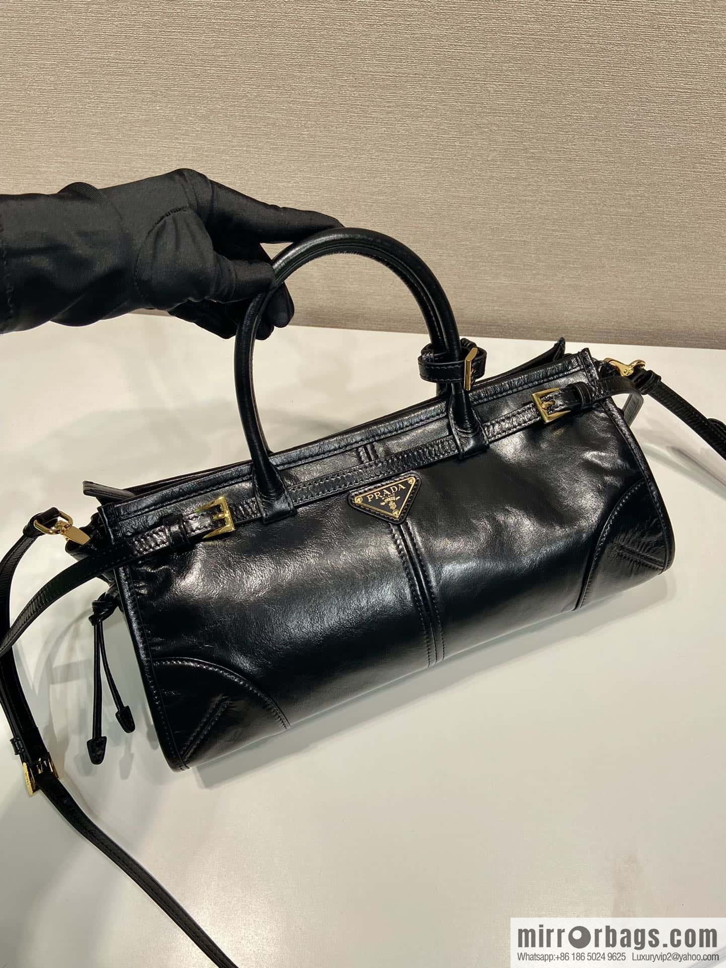 PRADA LusSolf oil wax leather tote bag 🎉 1BA426A portable model (short handle)