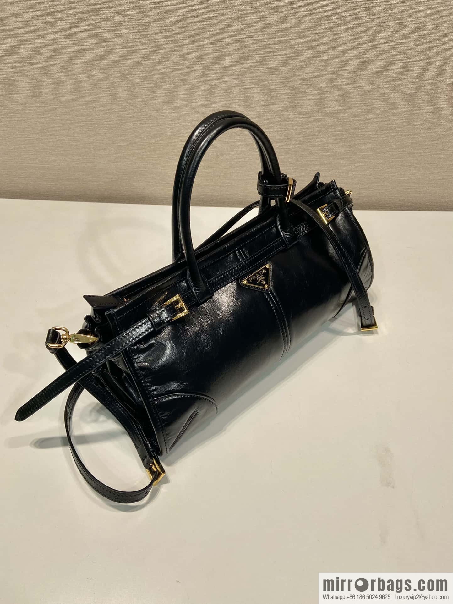 PRADA LusSolf oil wax leather tote bag 🎉 1BA426A portable model (short handle)