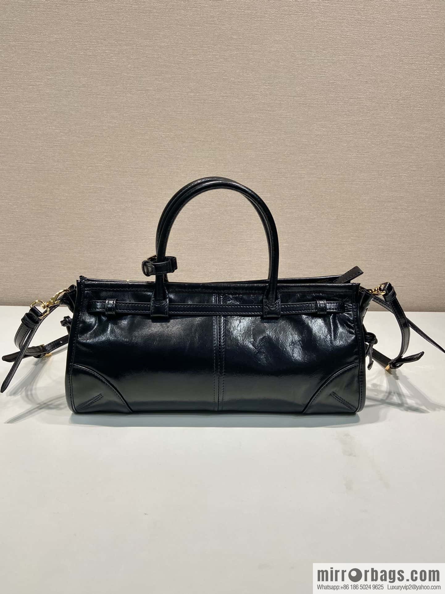 PRADA LusSolf oil wax leather tote bag 🎉 1BA426A portable model (short handle)