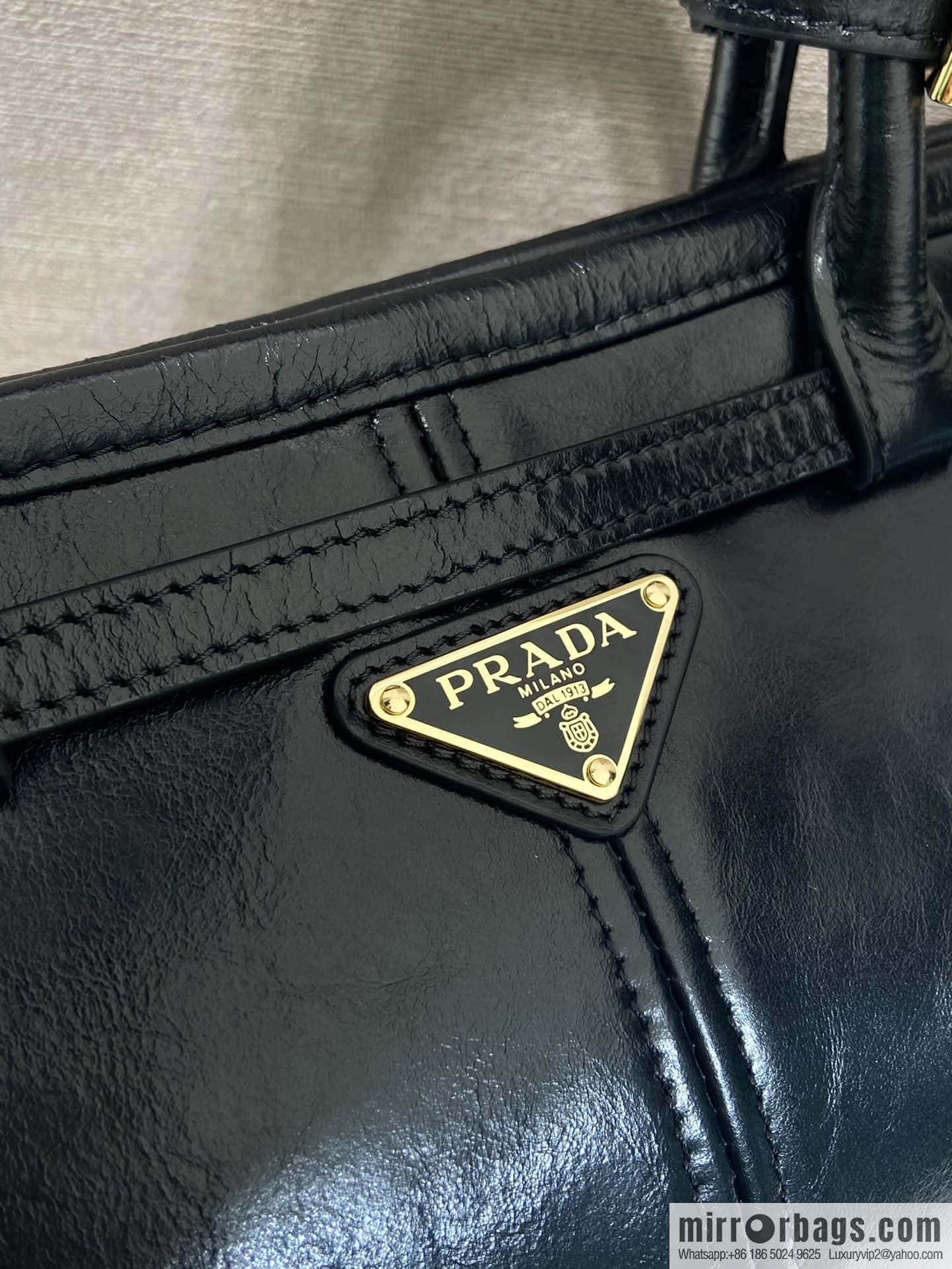 PRADA LusSolf oil wax leather tote bag 🎉 1BA426A portable model (short handle)