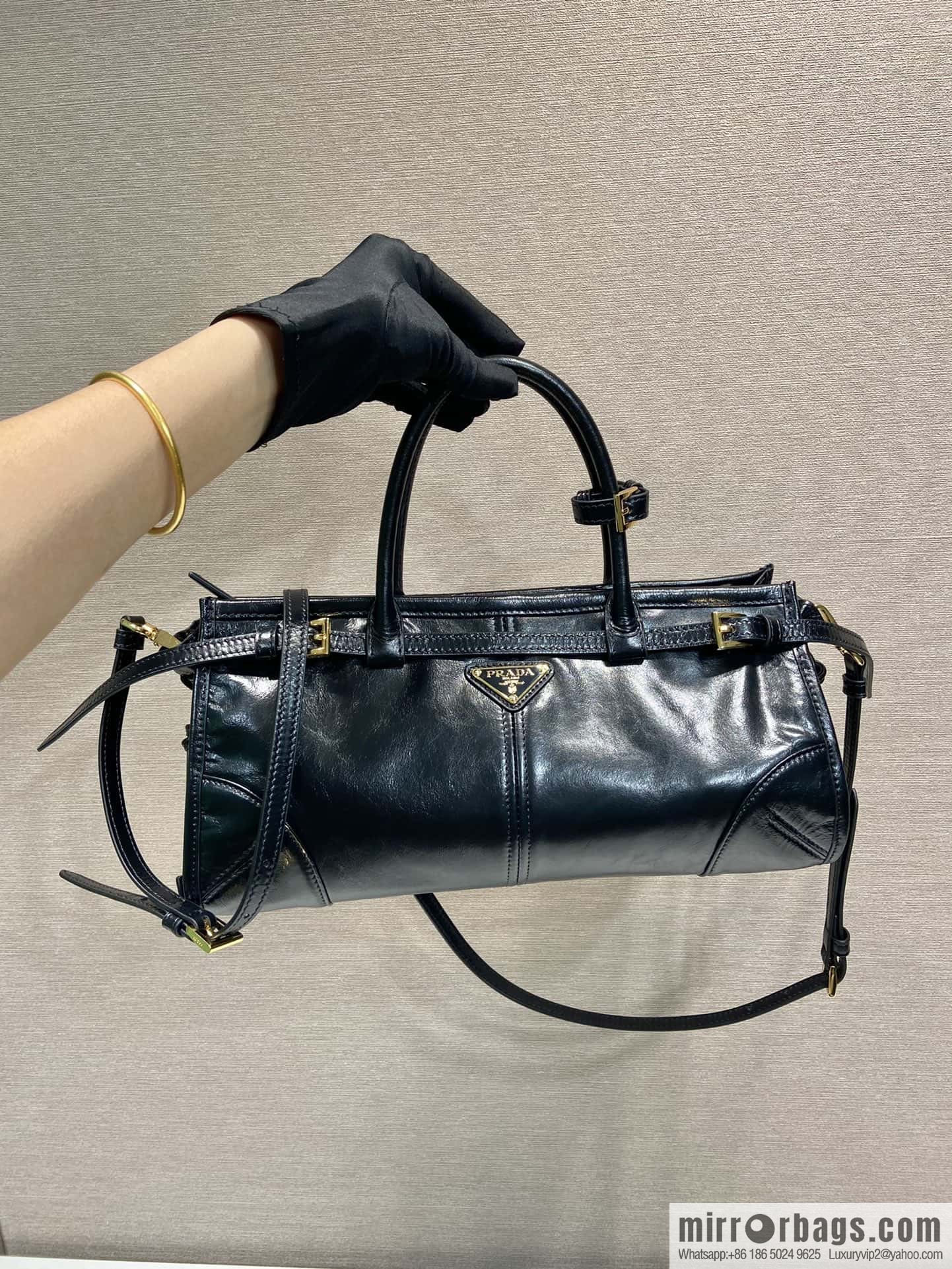 PRADA LusSolf oil wax leather tote bag 🎉 1BA426A portable model (short handle)