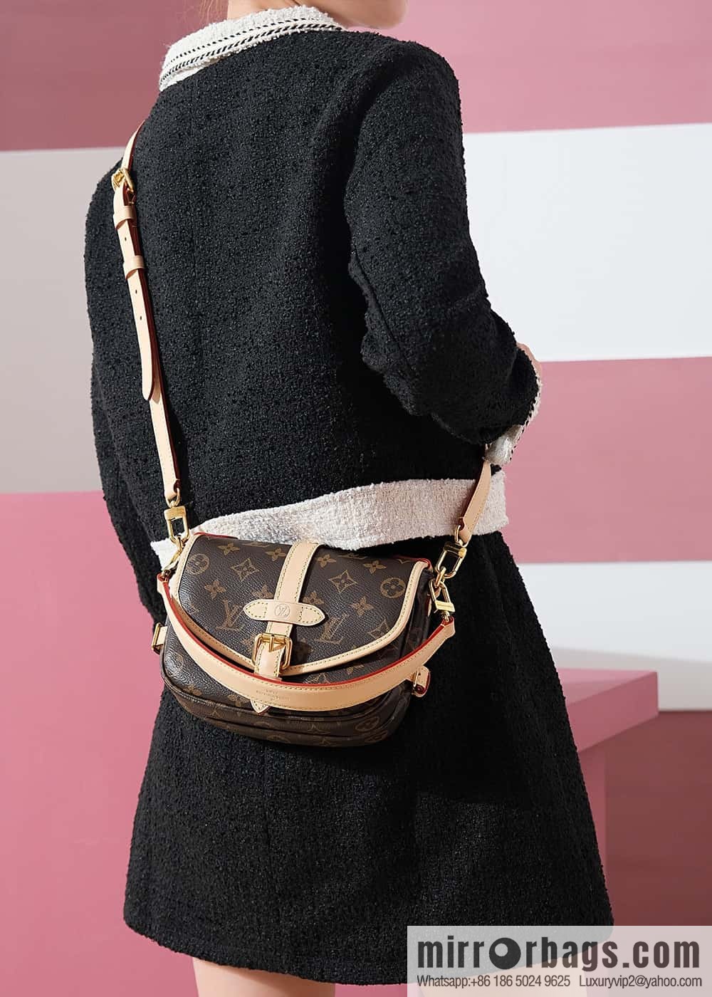 LV M46740 SAUMUR BB Gemini series handbag