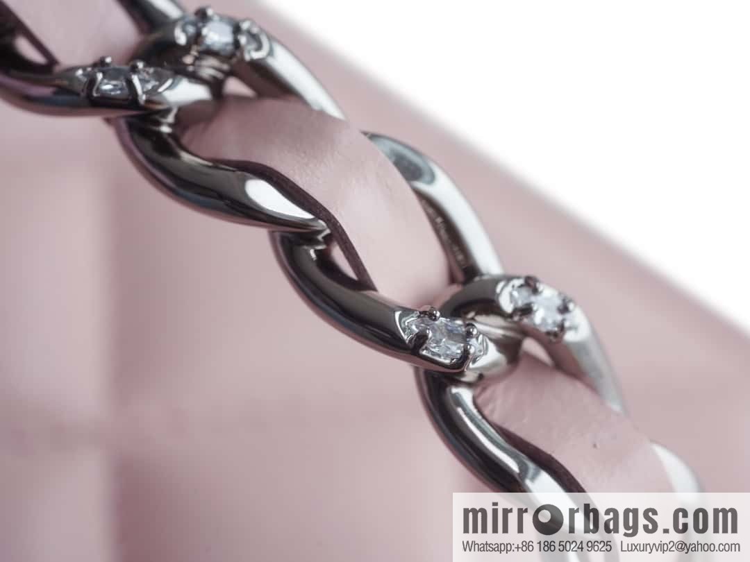 CHANEL 23K Rhinestone handle long box AP3593 pink