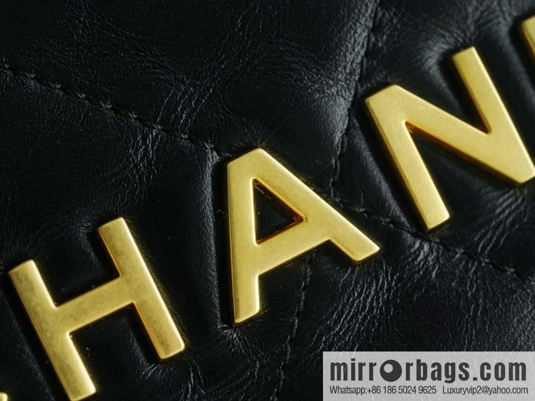 CHANEL 23s spring and summer new 22Mini bag original leather AS3980 black/gold buckle