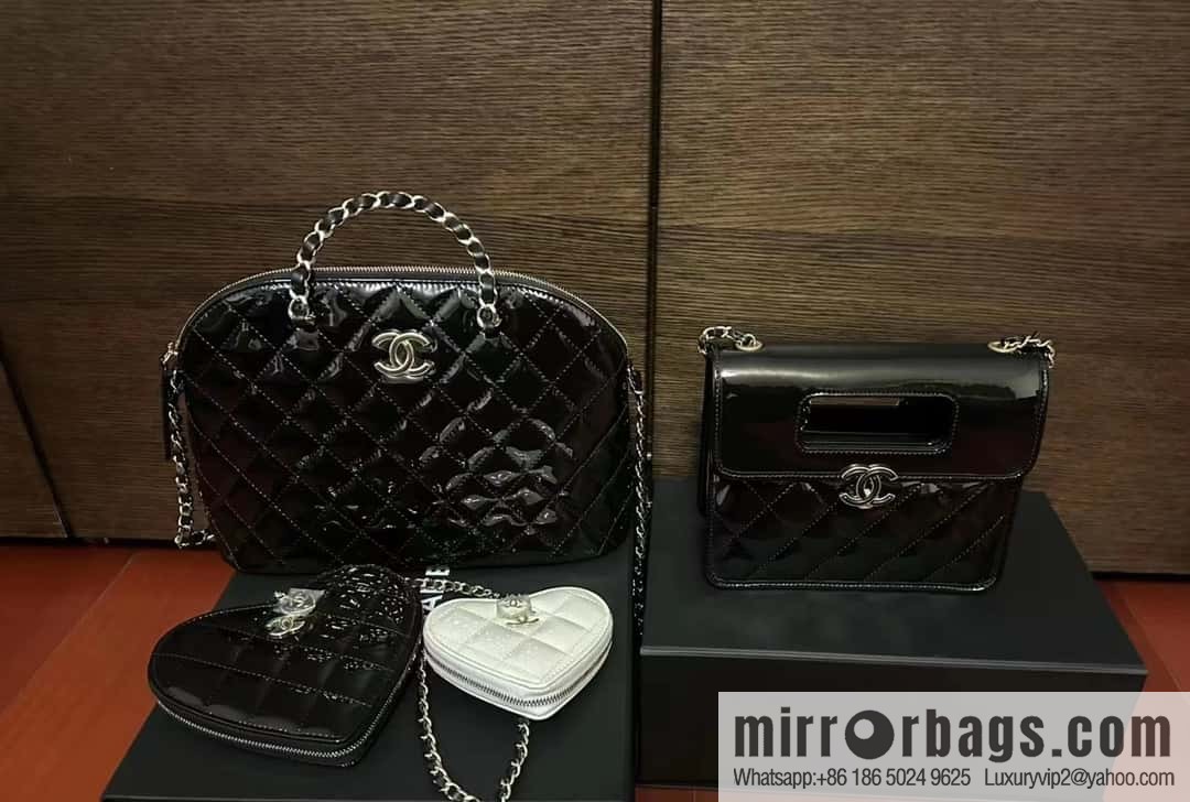 CHANEL 23S spring and summer series patent leather shell bag AS3969