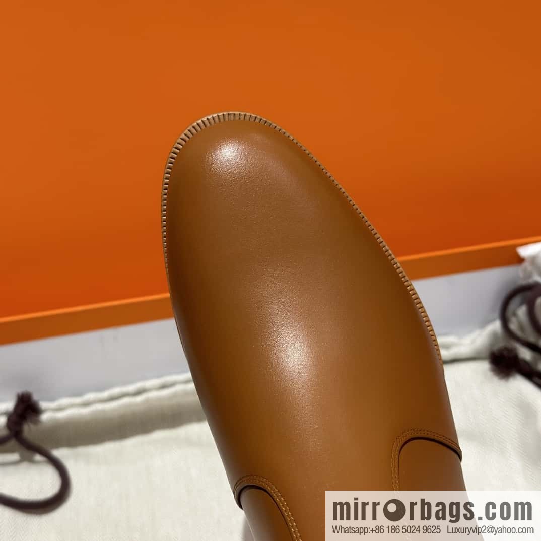 Hermès new autumn and winter kelly buckle high-heeled boots