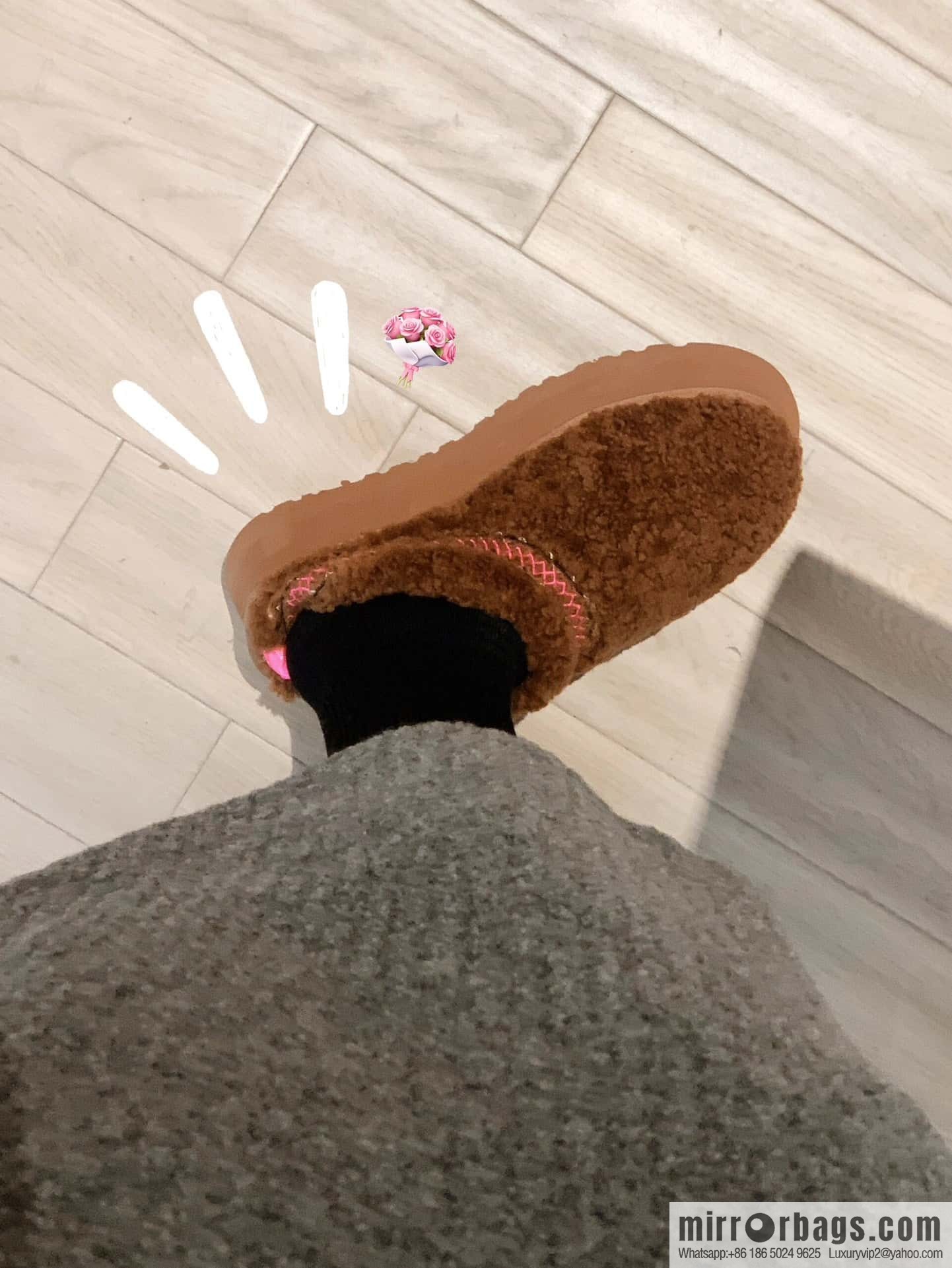 UGG Fall/Winter Teddy 🐻 Curly Tats Thick Bottom Fluffy Slippers