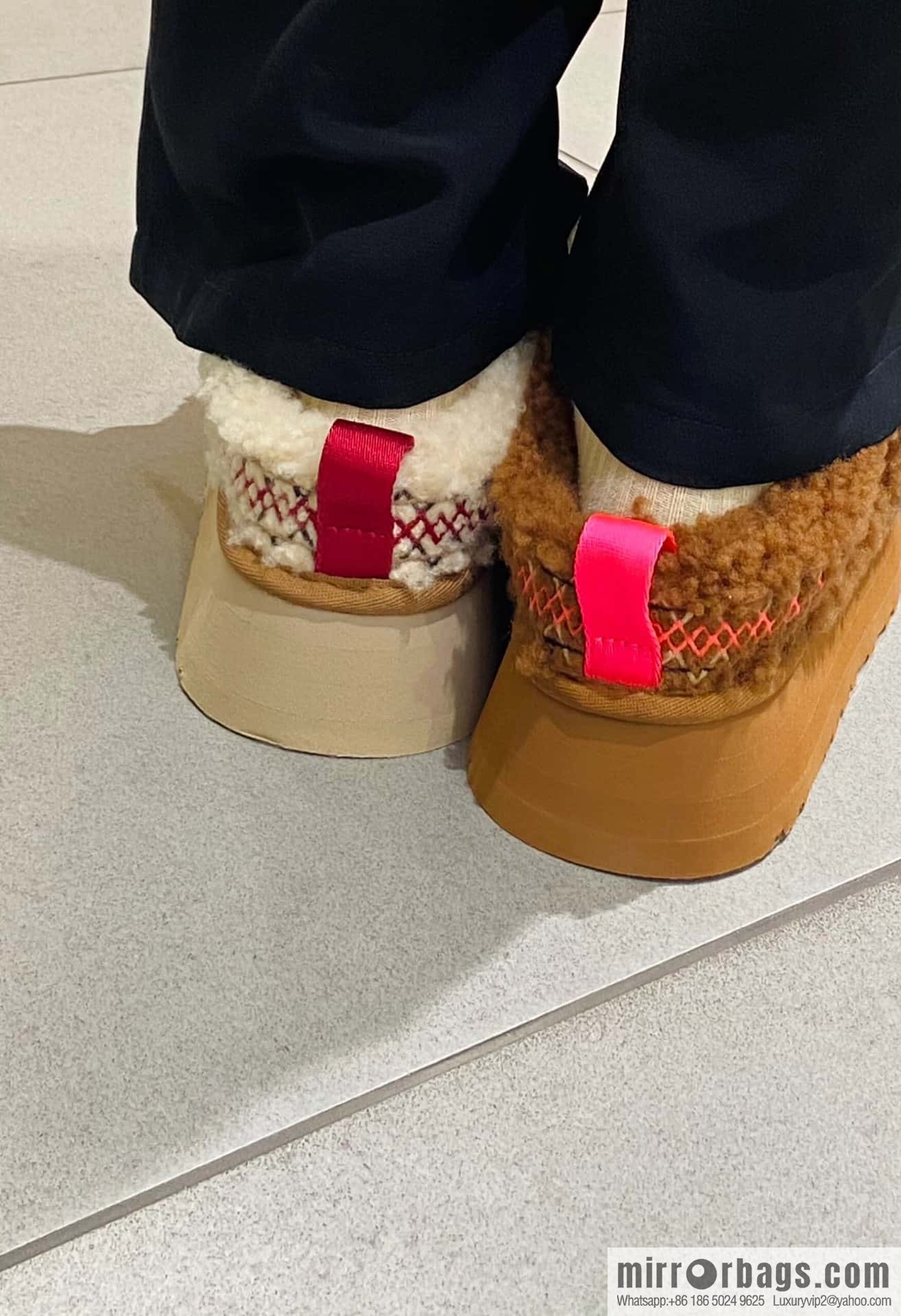 UGG Fall/Winter Teddy 🐻 Curly Tats Thick Bottom Fluffy Slippers