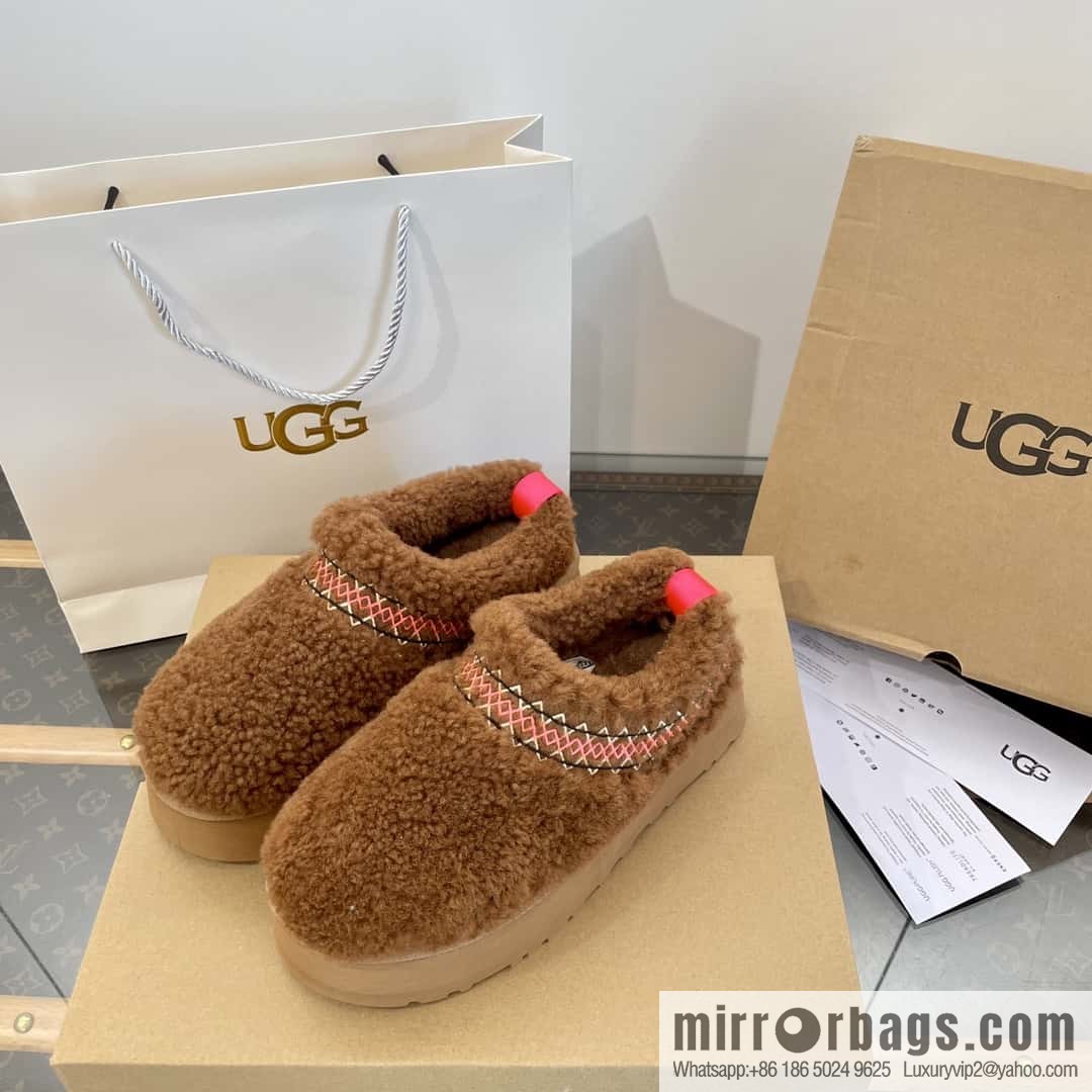 UGG Fall/Winter Teddy 🐻 Curly Tats Thick Bottom Fluffy Slippers