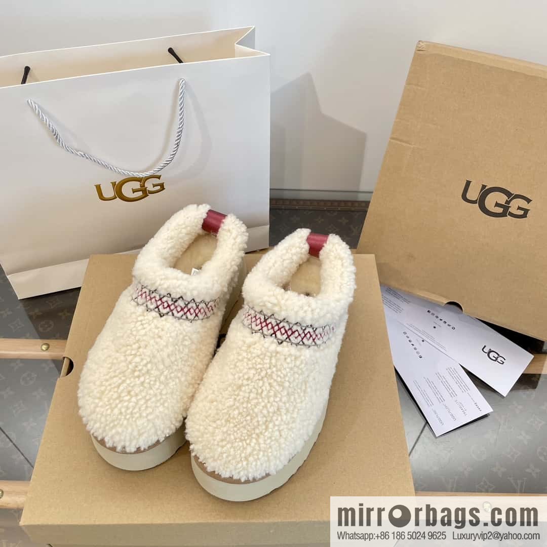 UGG Fall/Winter Teddy 🐻 Curly Tats Thick Bottom Fluffy Slippers