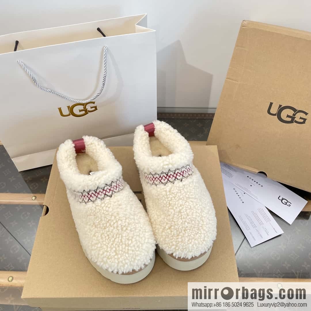 UGG Fall/Winter Teddy 🐻 Curly Tats Thick Bottom Fluffy Slippers