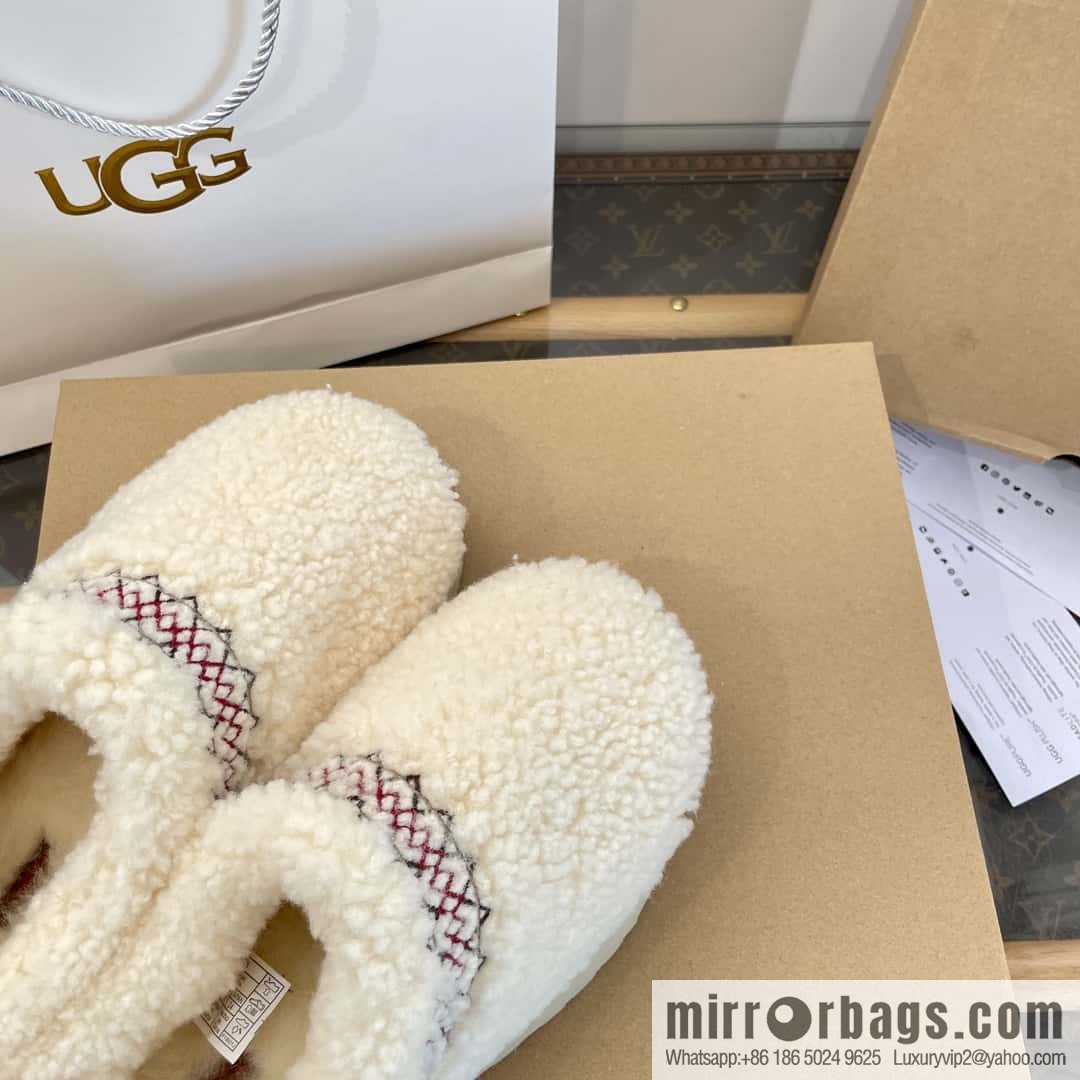 UGG Fall/Winter Teddy 🐻 Curly Tats Thick Bottom Fluffy Slippers