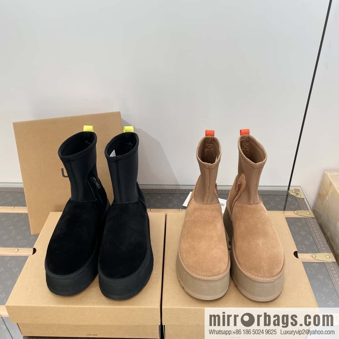 UGG Autumn and winter thick-soled fluffy pencil deep boots