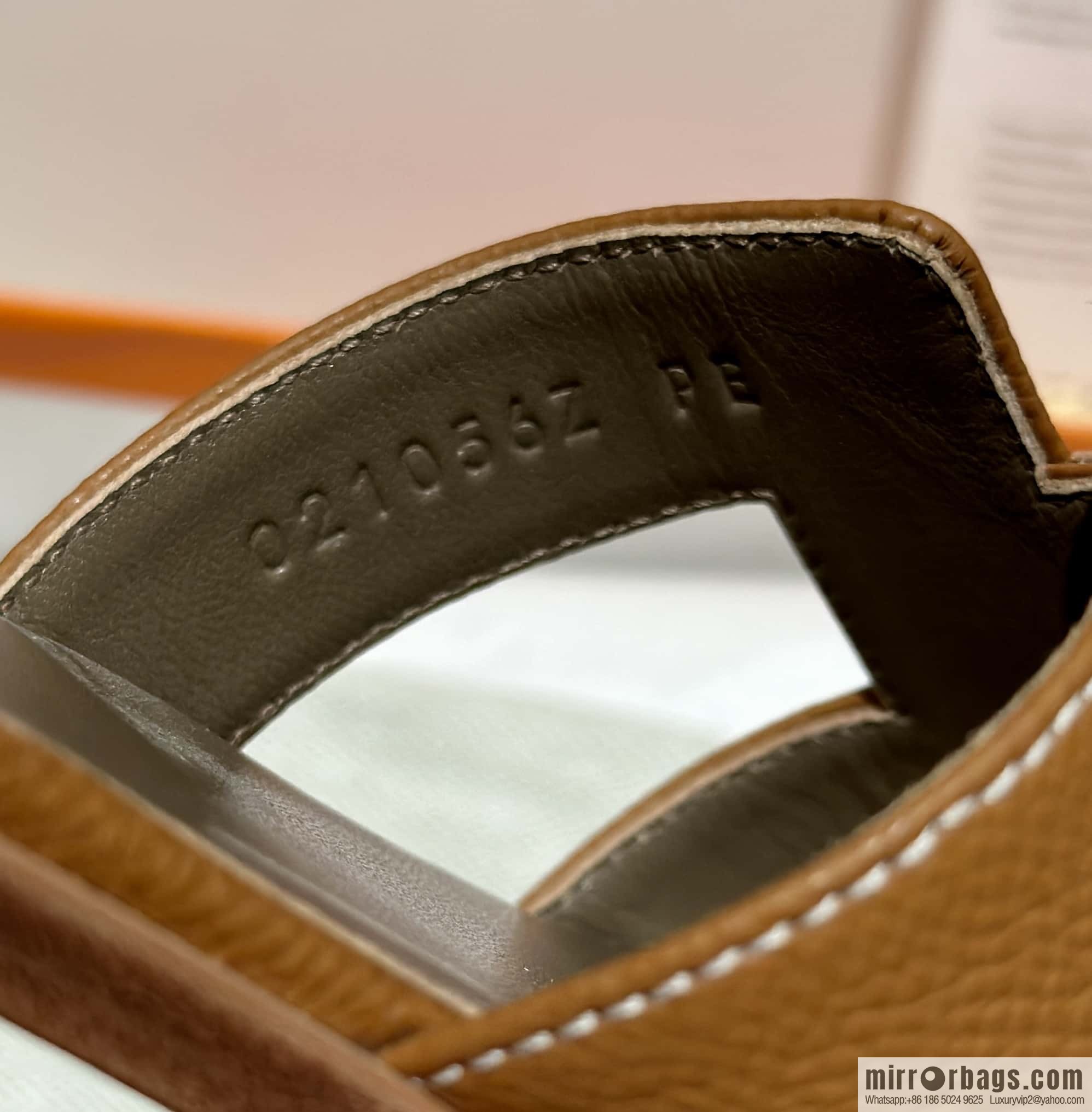 Hermès leather outsole H slippers