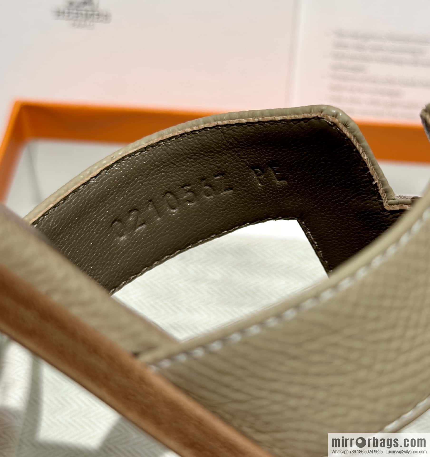 Hermès leather outsole H slippers