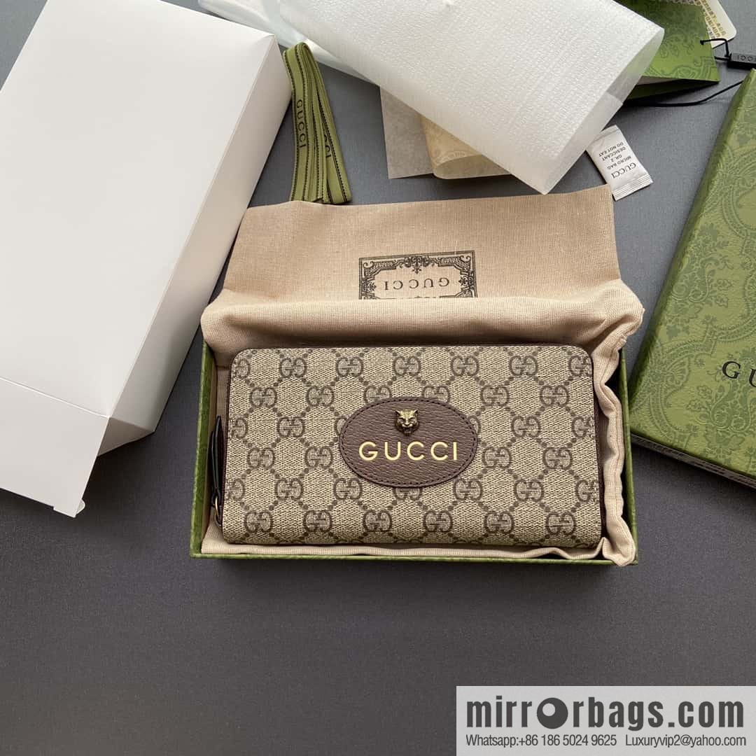 GUCCI Neo Vintage canvas full zipper wallet 473953