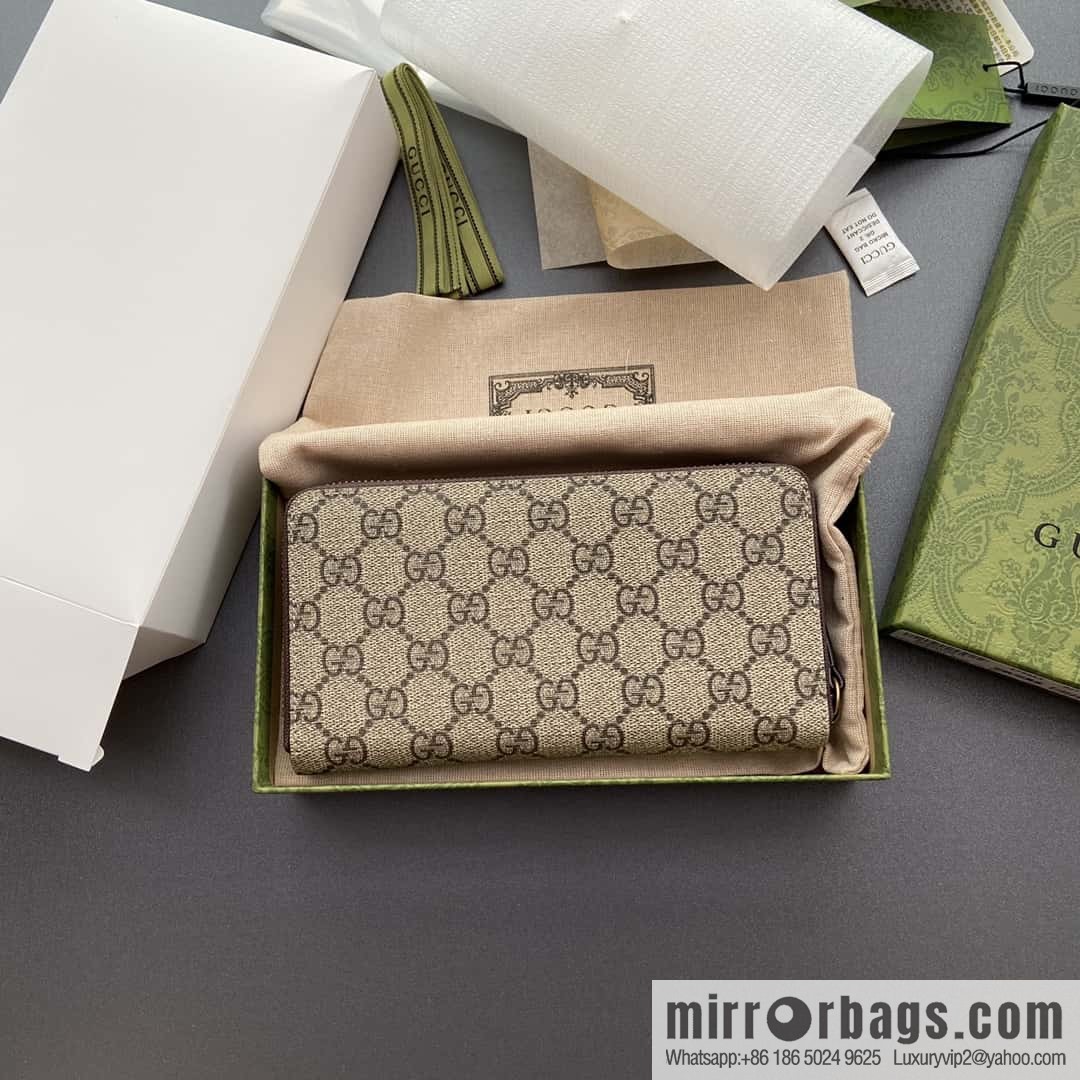 GUCCI Neo Vintage canvas full zipper wallet 473953