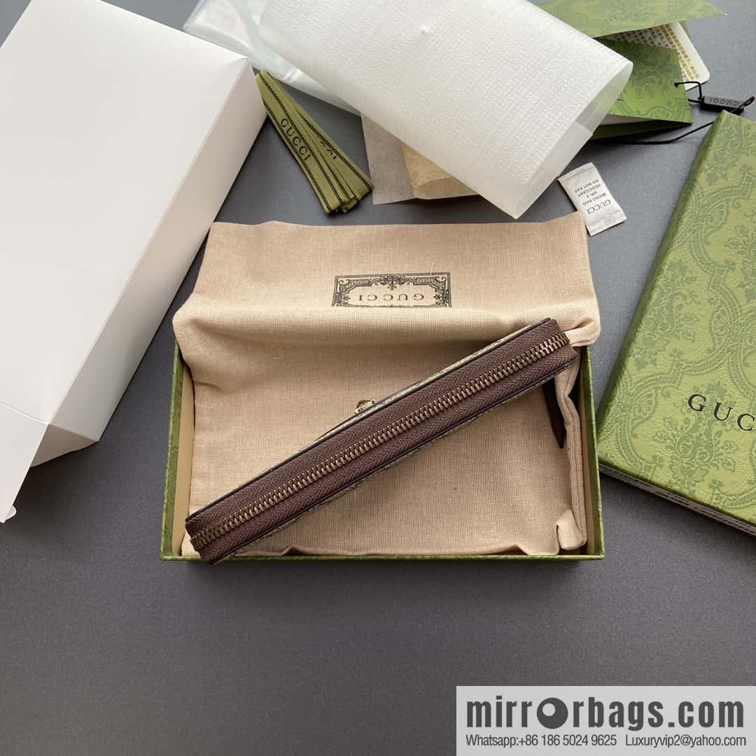 GUCCI Neo Vintage canvas full zipper wallet 473953