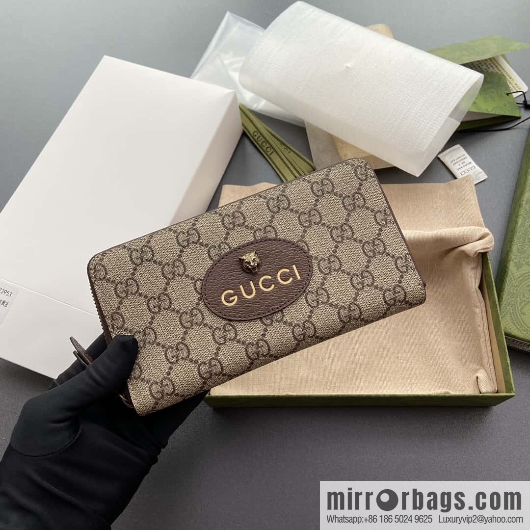 GUCCI Neo Vintage canvas full zipper wallet 473953