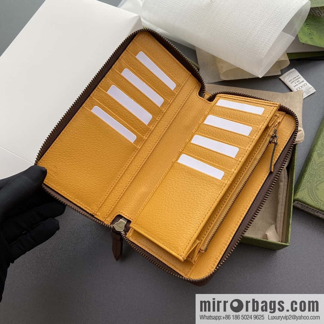 GUCCI Neo Vintage canvas full zipper wallet 473953
